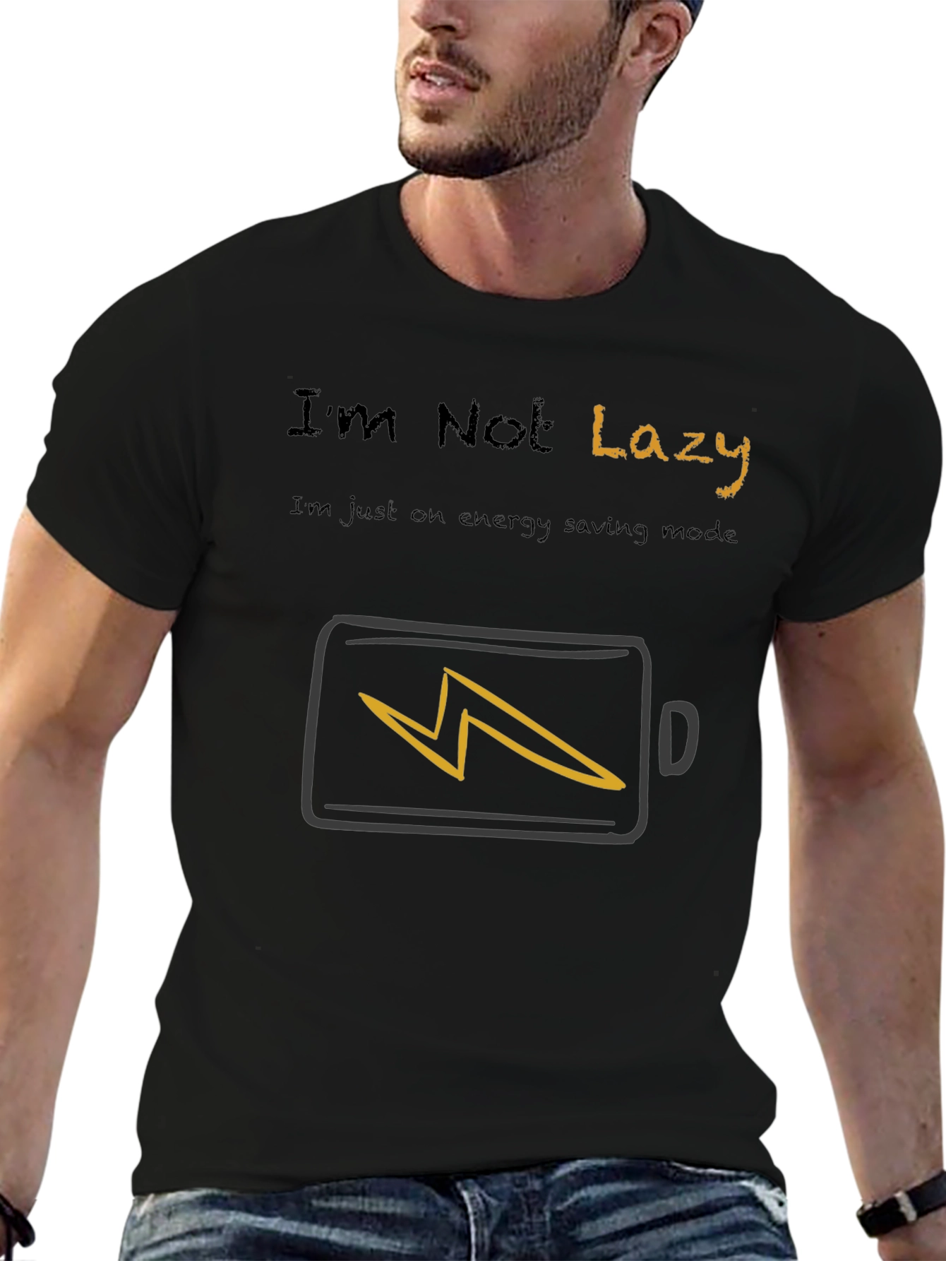 Energy Saving Mode T-Shirt - Funny Lazy Graphic Tee
