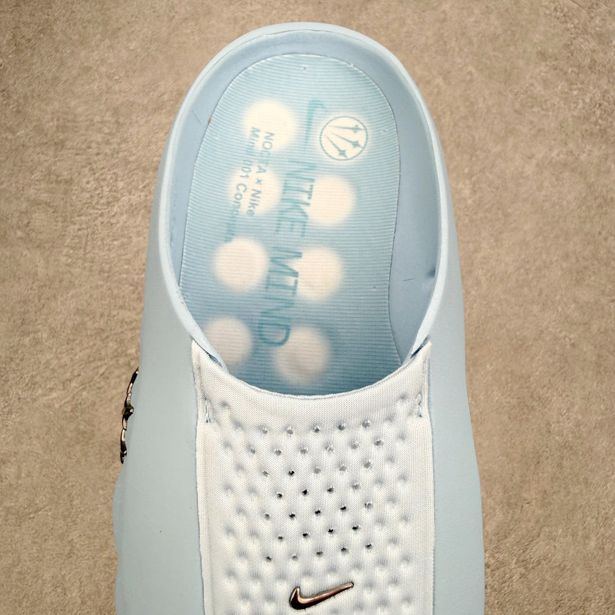 Nike x Fragment x Chrome Hearts Mind 001 Light Blue Unisex Slide Sandals