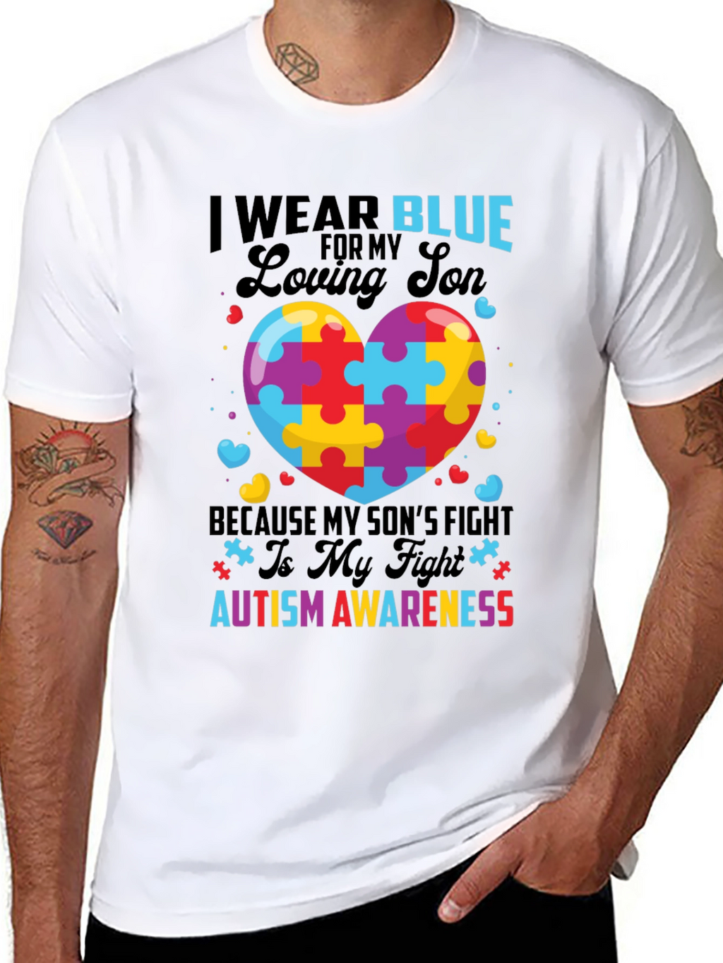Autism Awareness Loving Son Graphic Tee