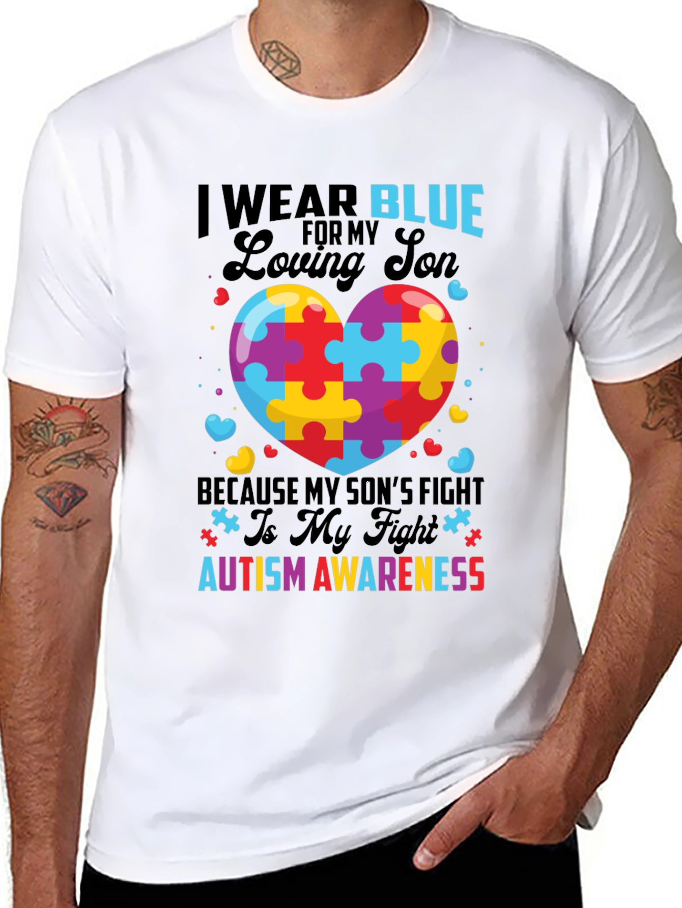 Autism Awareness Loving Son Graphic Tee