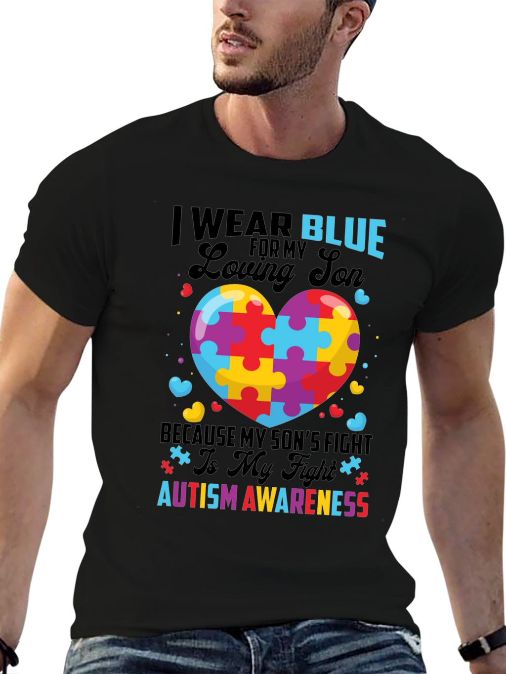 Autism Awareness Loving Son Graphic Tee