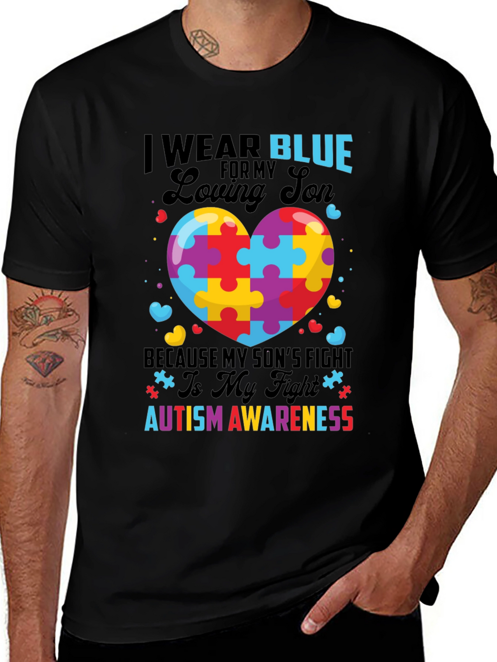 Autism Awareness Loving Son Graphic Tee