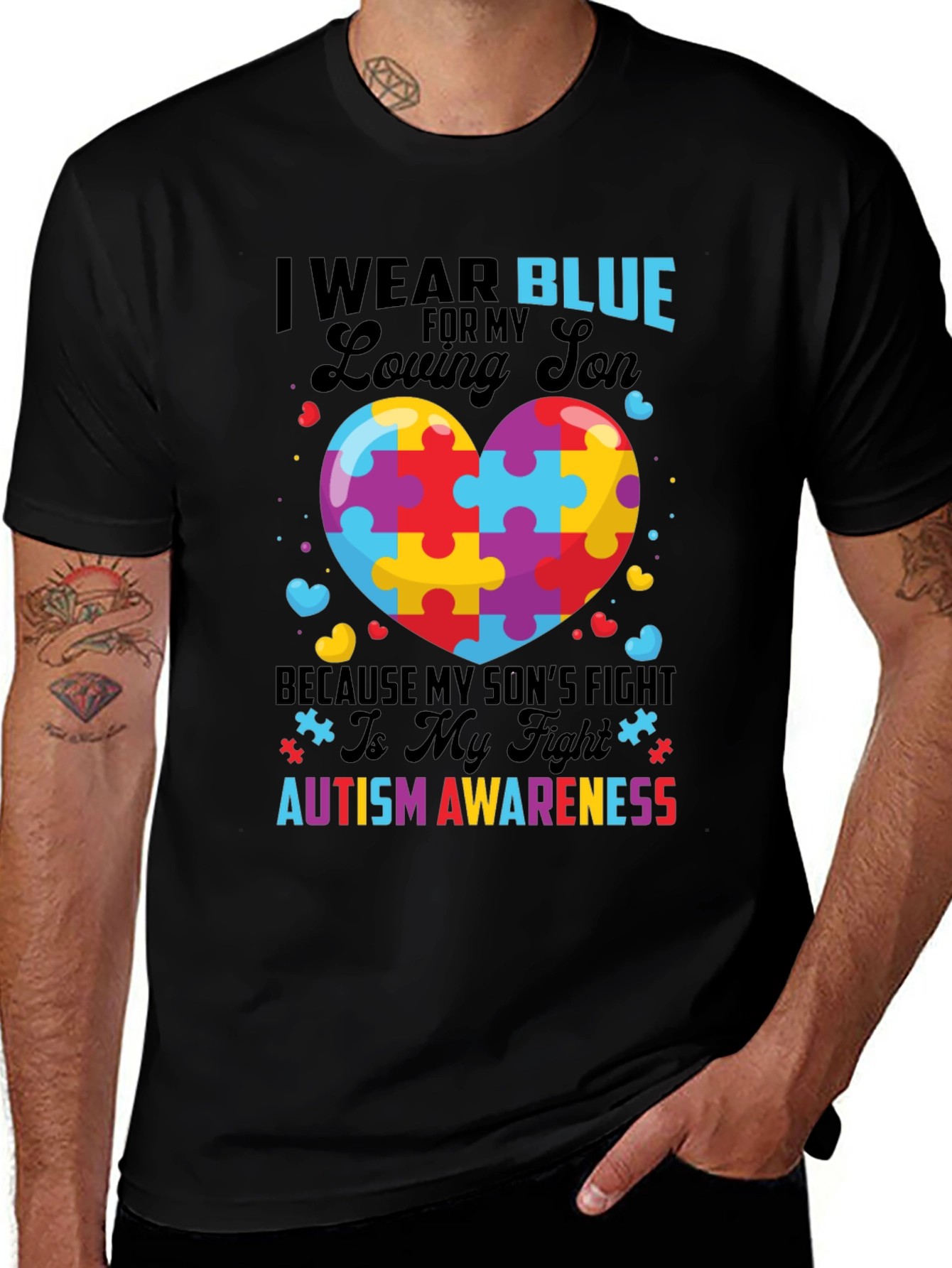 Autism Awareness Loving Son Graphic Tee