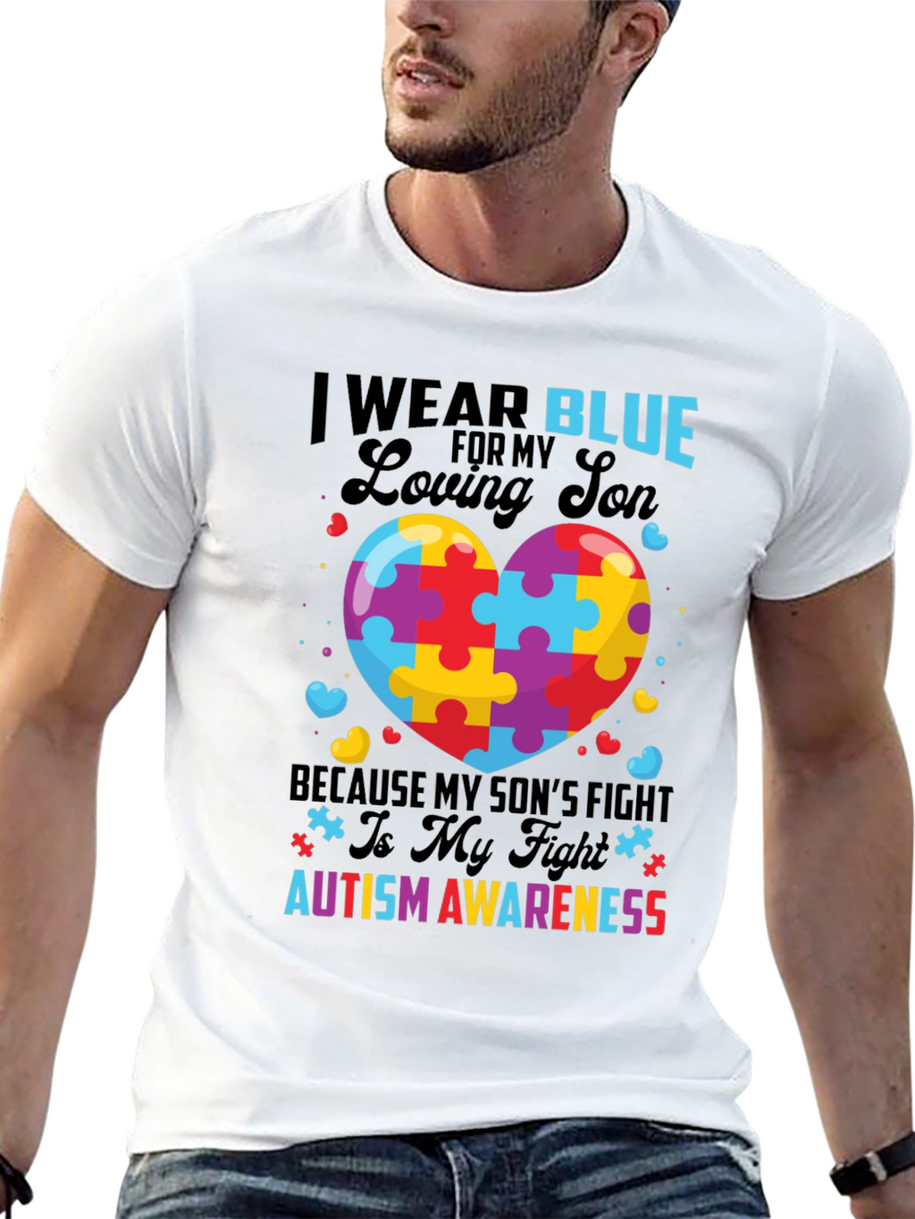 Autism Awareness Loving Son Graphic Tee