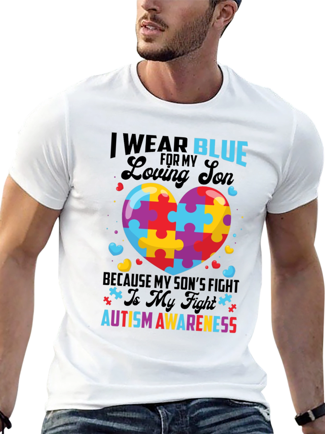 Autism Awareness Loving Son Graphic Tee
