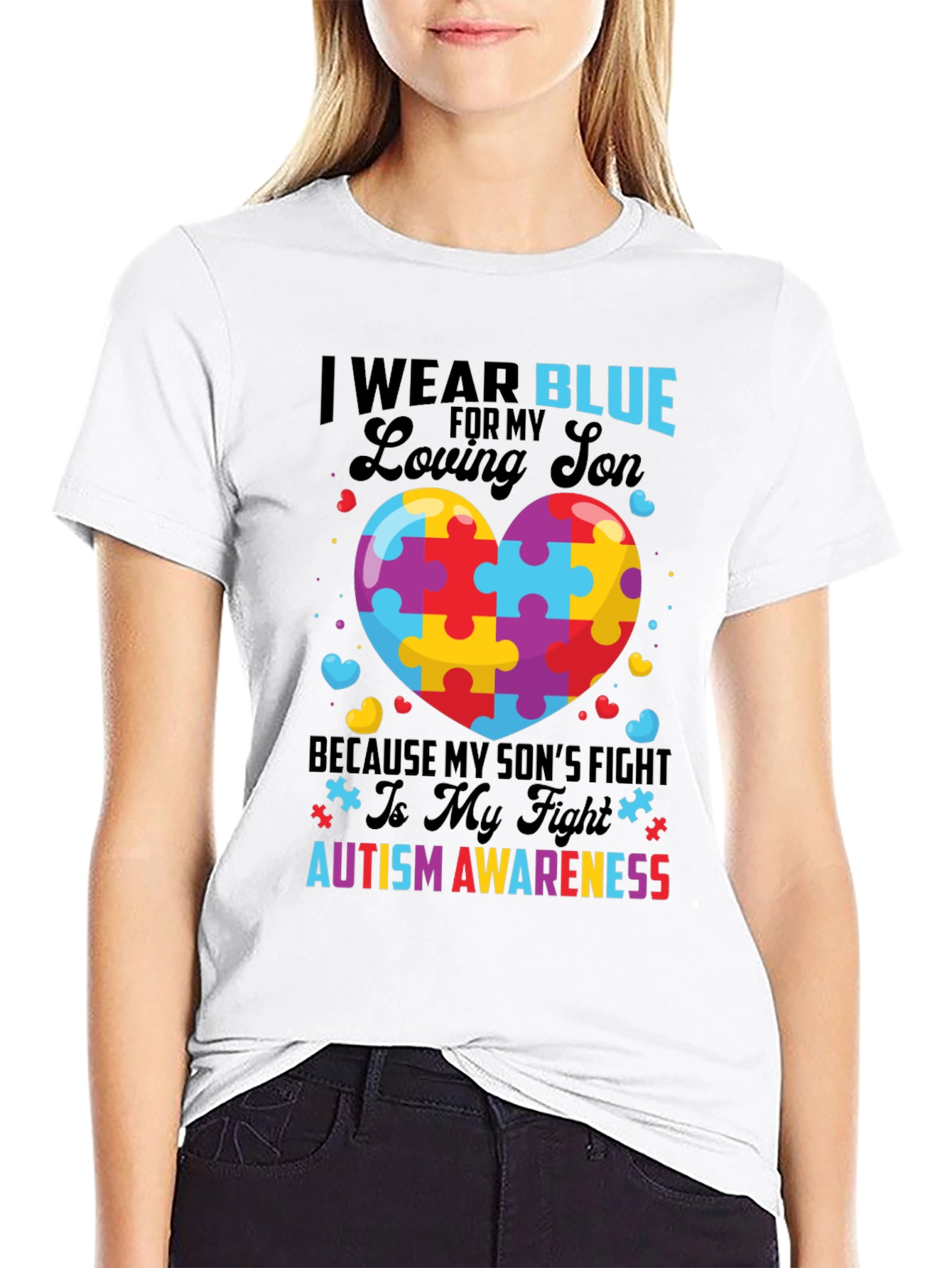 Autism Awareness Loving Son Graphic Tee