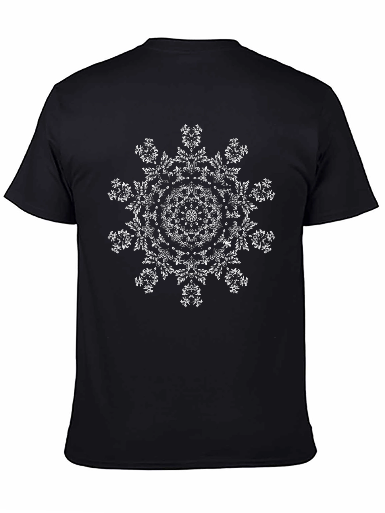 Abstract Mandala Graphic Black T-Shirt