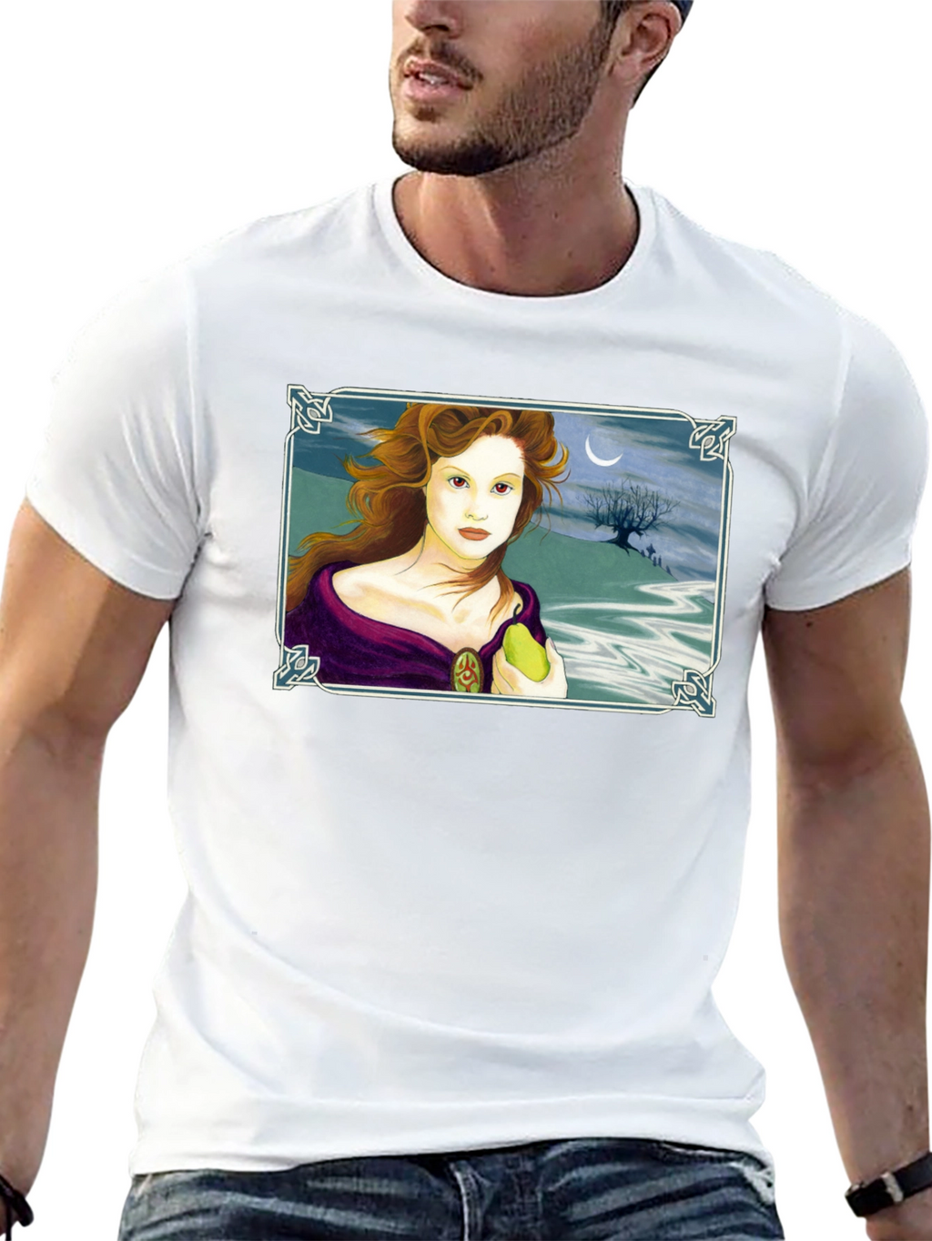Woman with Pear Graphic T-Shirt