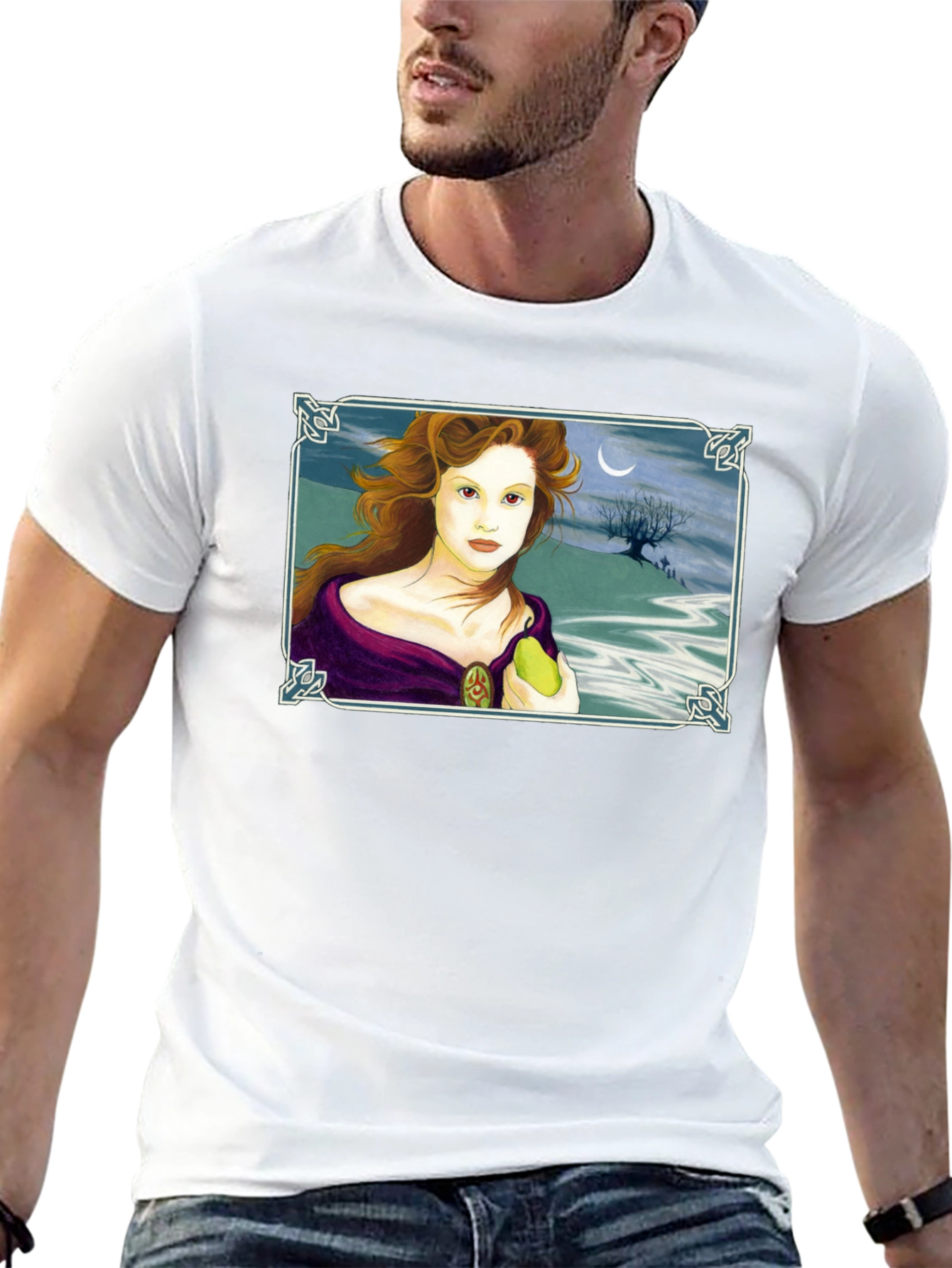 Woman with Pear Graphic T-Shirt