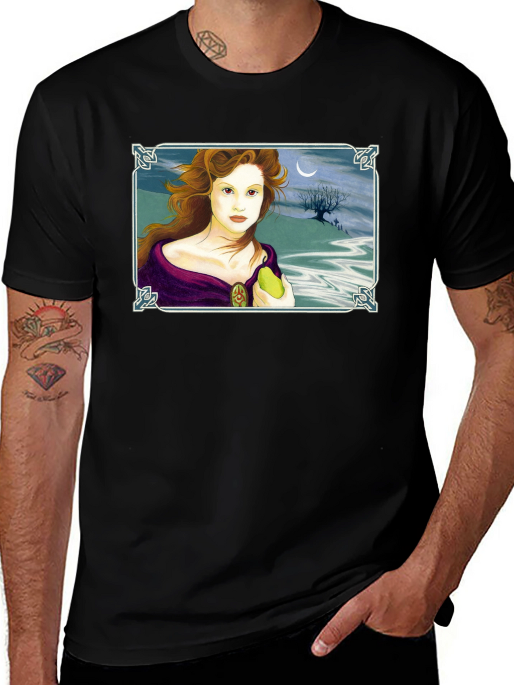 Woman with Pear Graphic T-Shirt