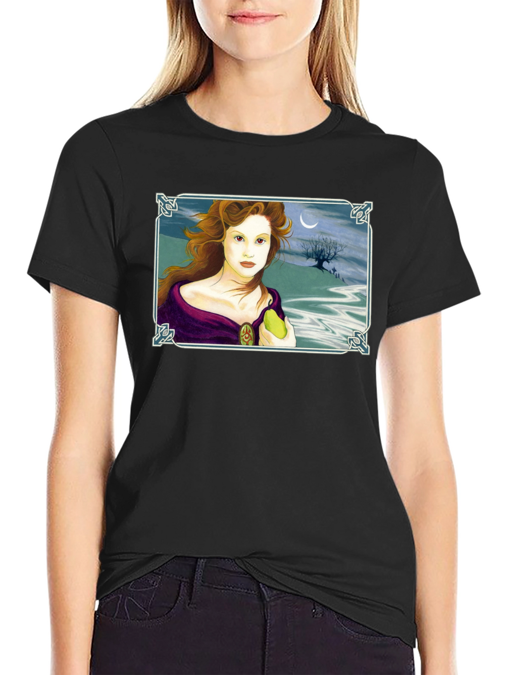 Woman with Pear Graphic T-Shirt