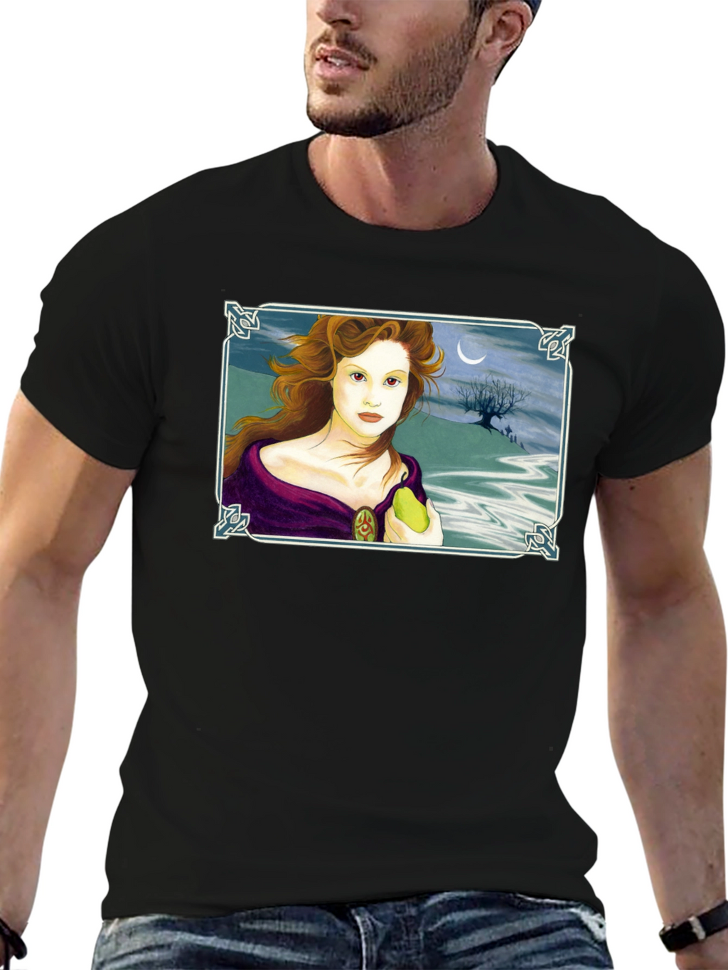 Woman with Pear Graphic T-Shirt