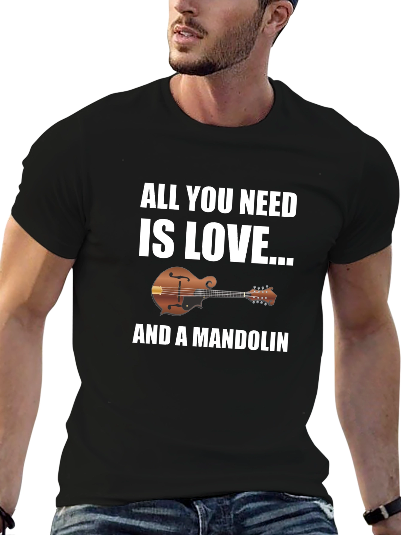 All You Need Is Love & A Mandolin Graphic T-Shirt