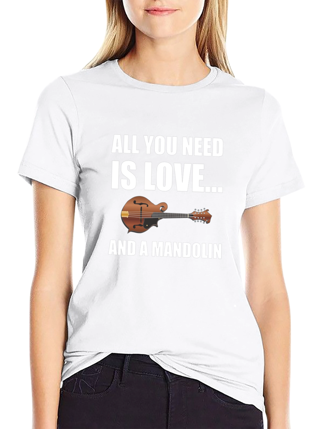 All You Need Is Love & A Mandolin Graphic T-Shirt