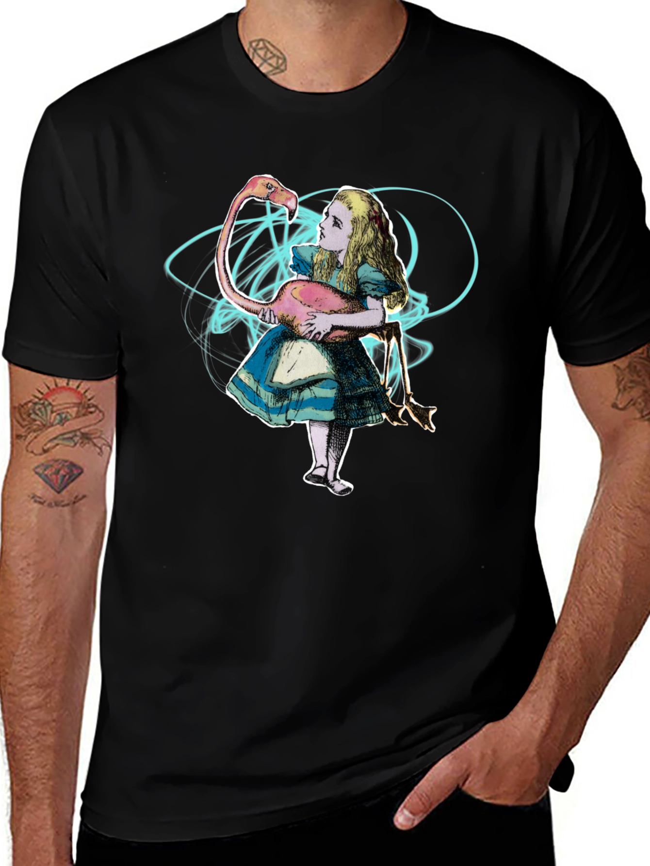 Alice in Wonderland Flamingo T-Shirt