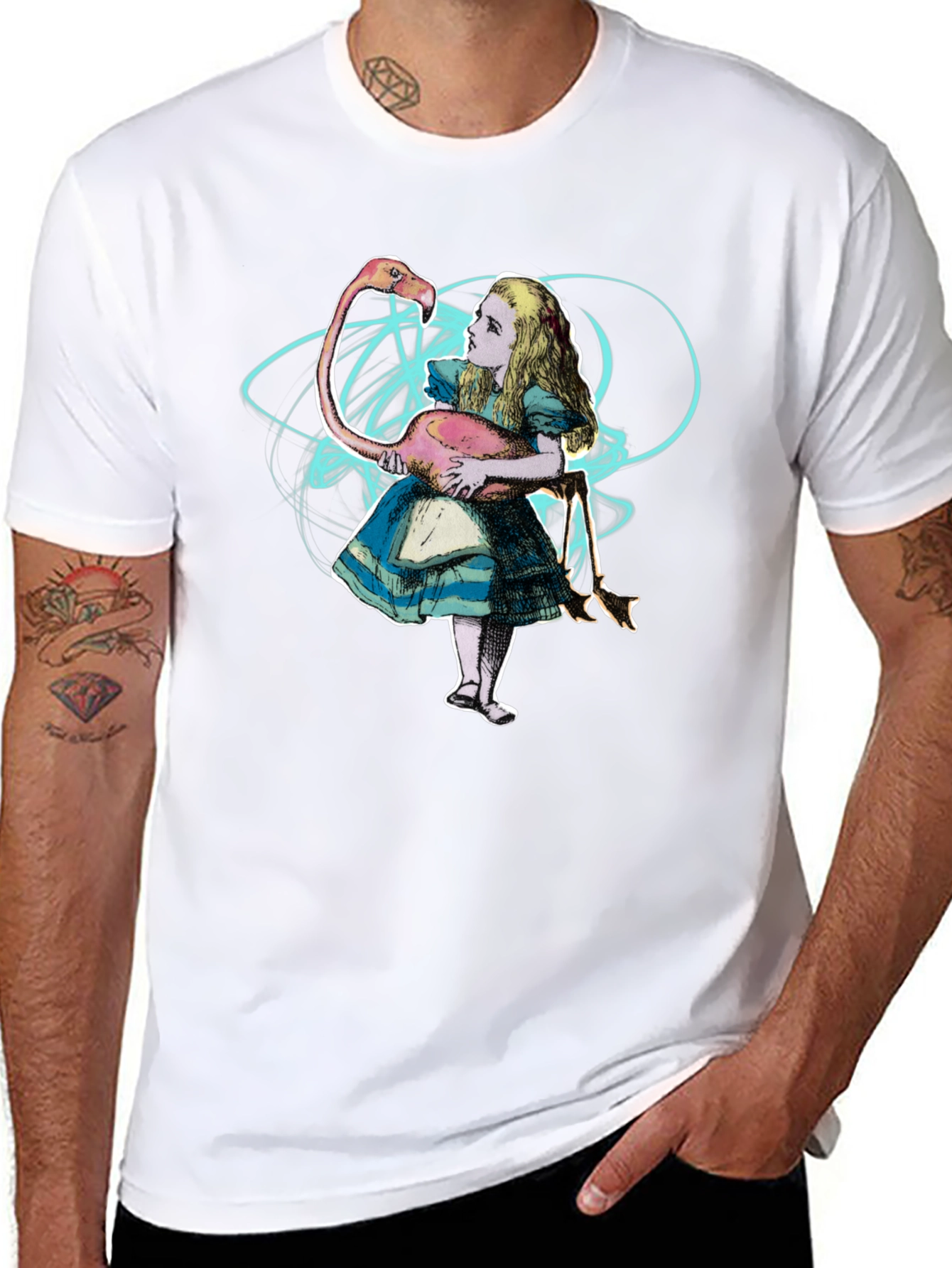 Alice in Wonderland Flamingo T-Shirt