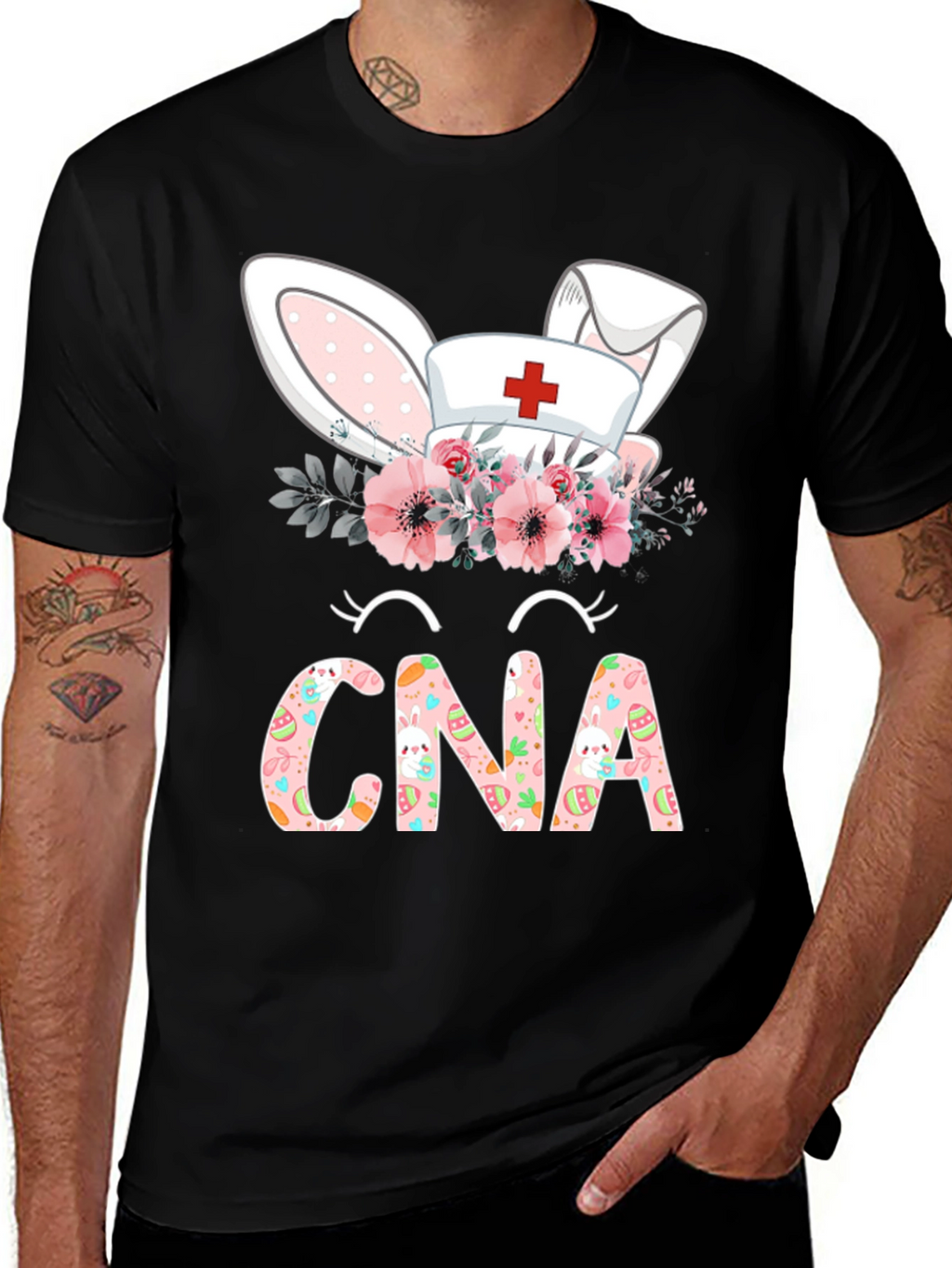 CNA Easter Bunny Floral T-Shirt