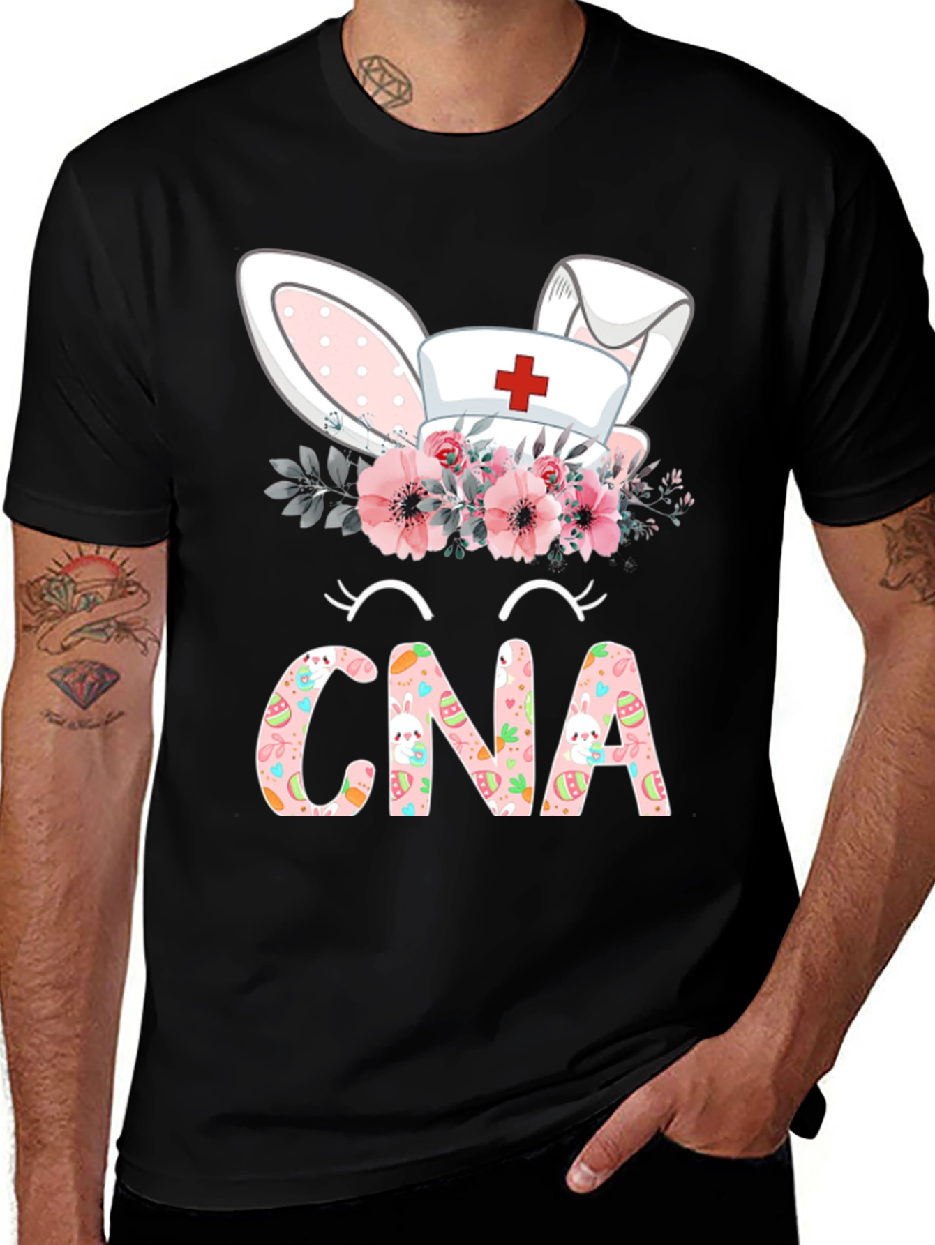 CNA Easter Bunny Floral T-Shirt