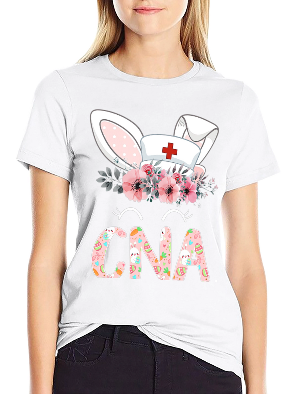 CNA Easter Bunny Floral T-Shirt