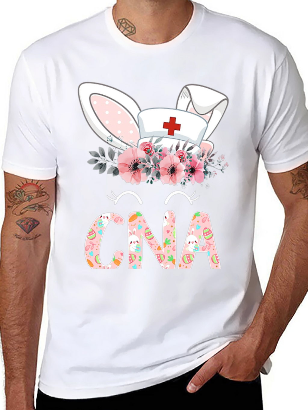 CNA Easter Bunny Floral T-Shirt