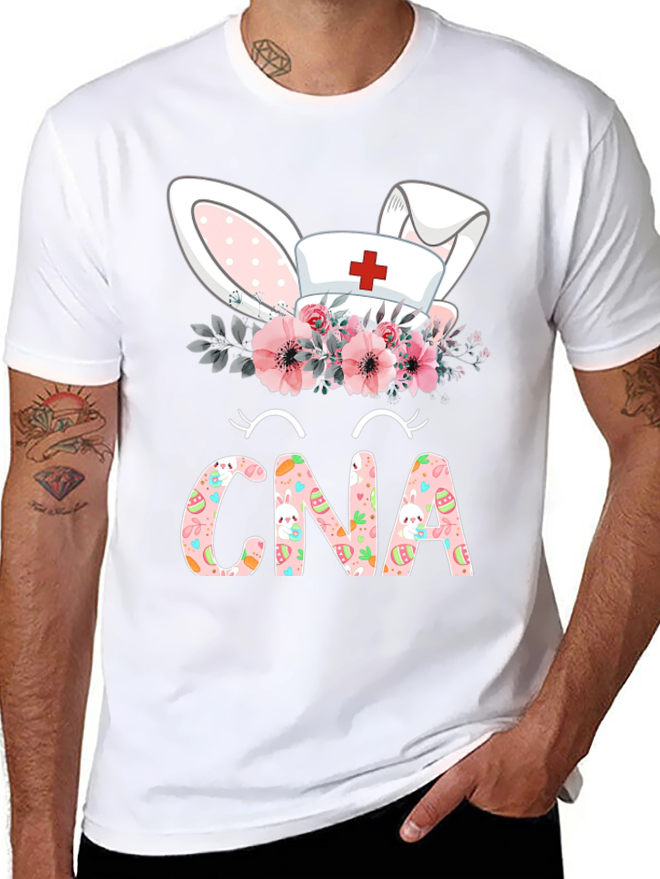 CNA Easter Bunny Floral T-Shirt