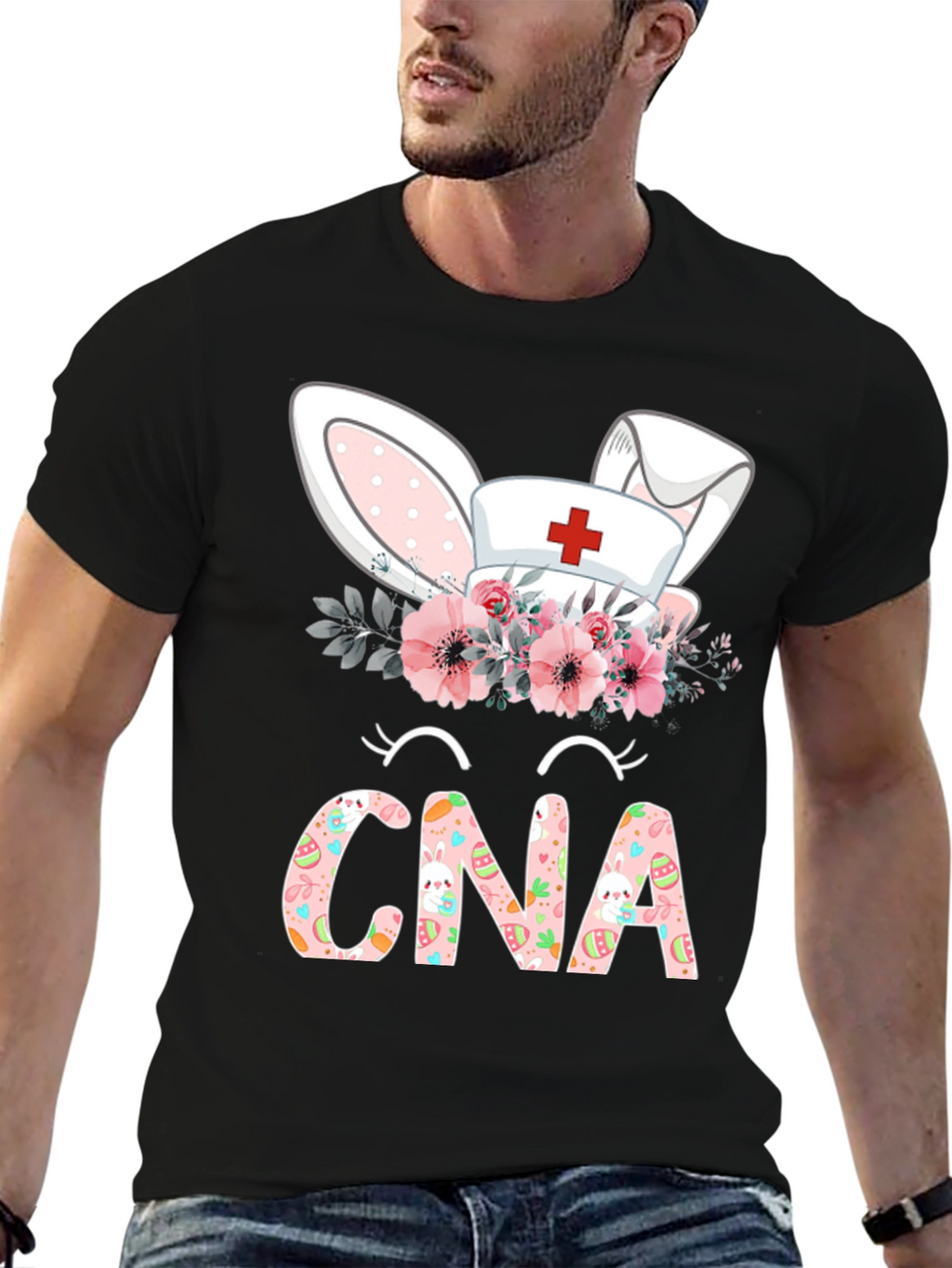 CNA Easter Bunny Floral T-Shirt