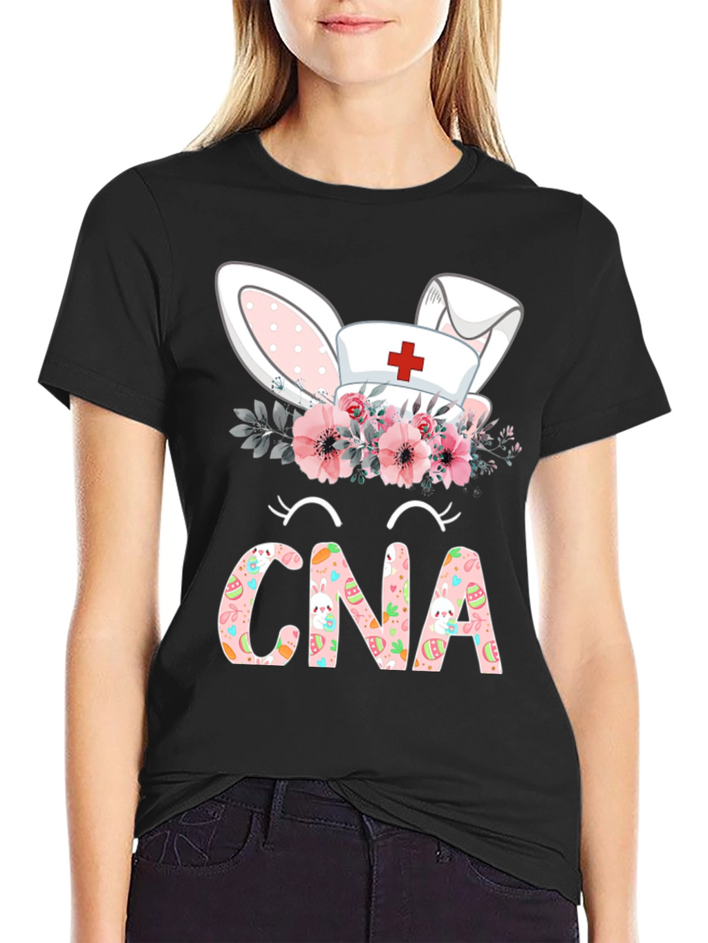 CNA Easter Bunny Floral T-Shirt
