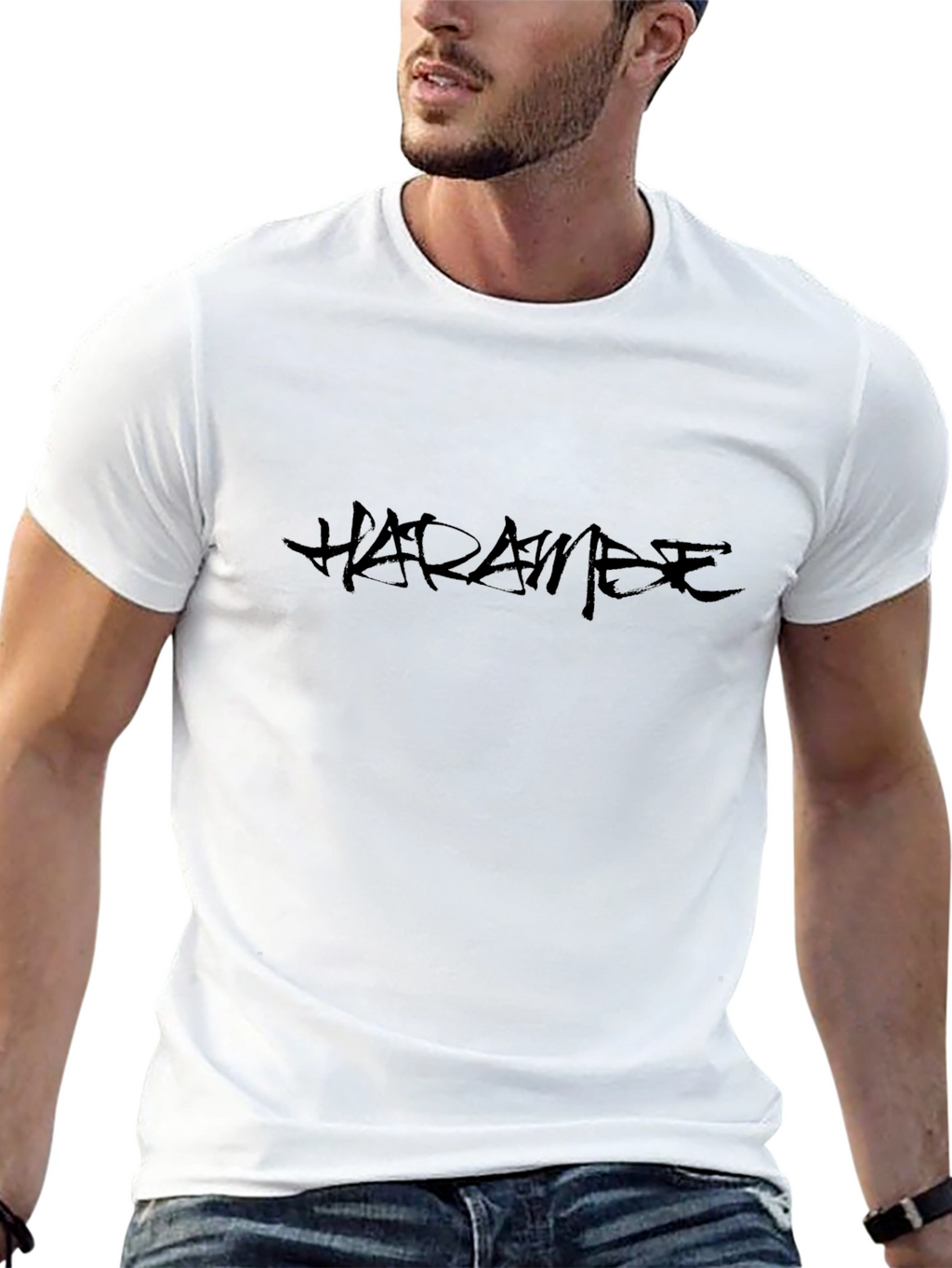 Harambe Black Graphic T-Shirt