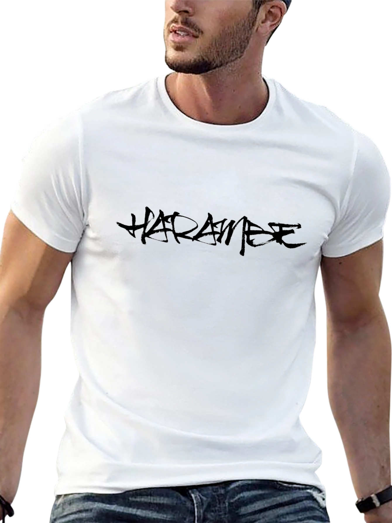 Harambe Black Graphic T-Shirt