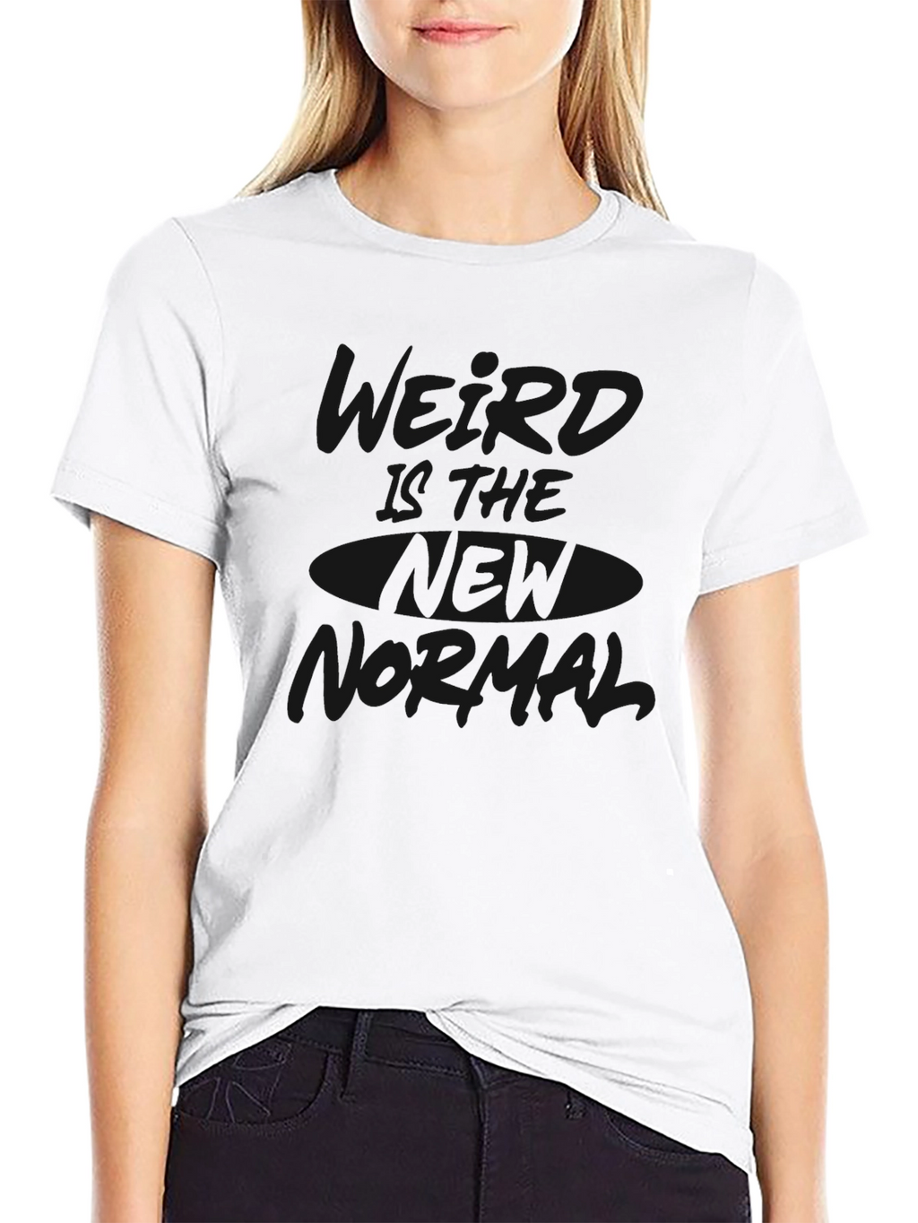 Casual Black Graphic Tee