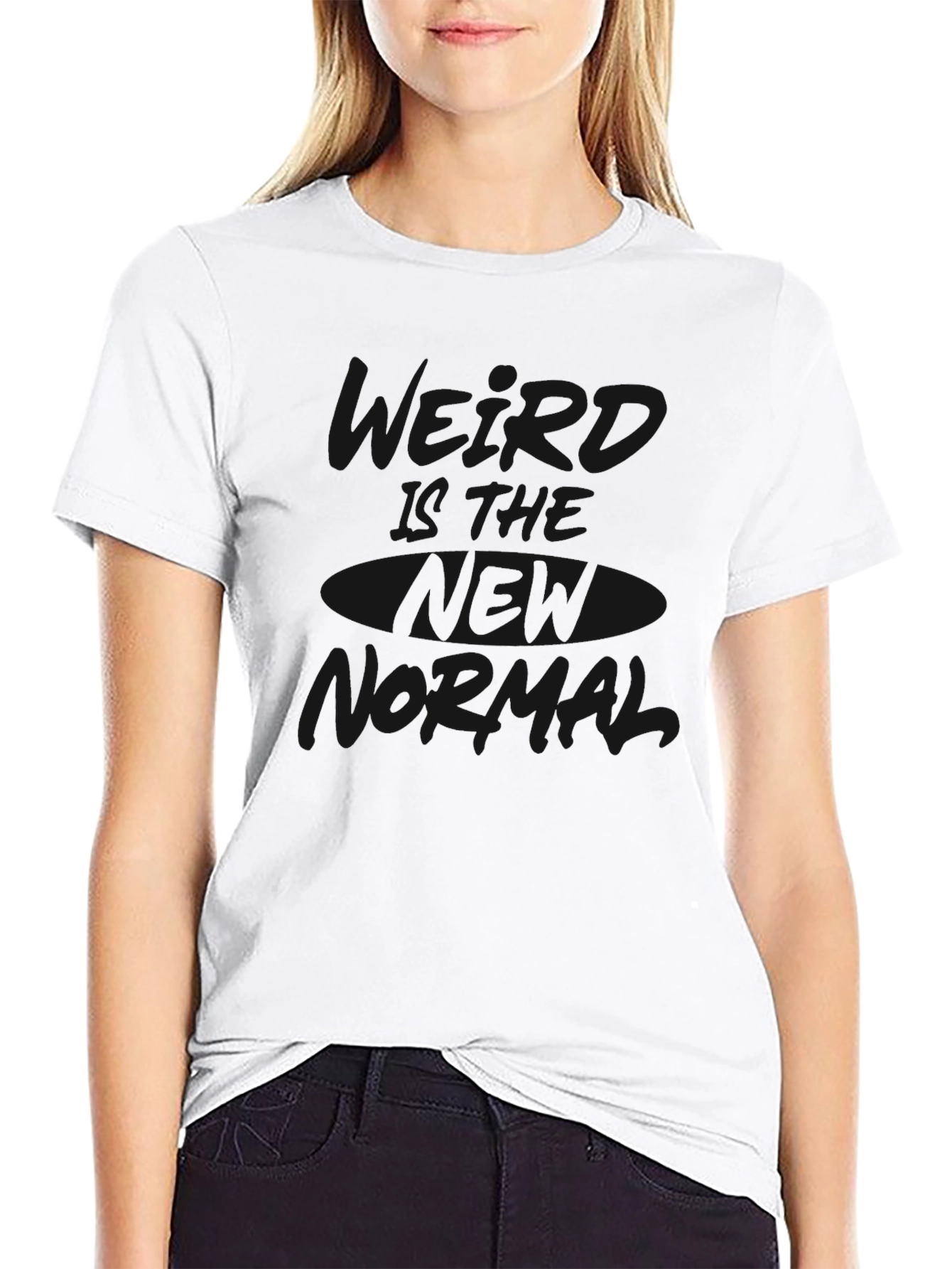 Casual Black Graphic Tee