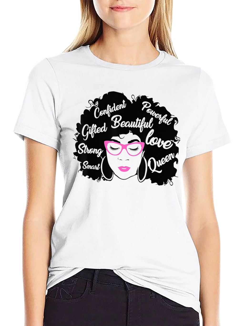 Empowered Woman Graphic T-Shirt - Black