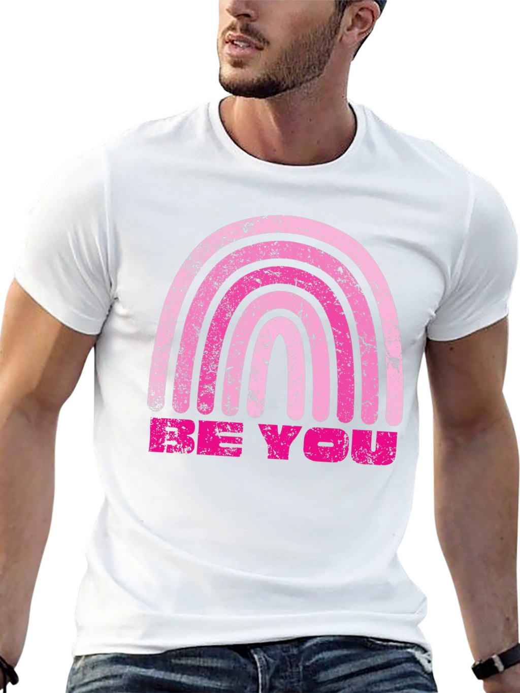Be You Rainbow Graphic Tee