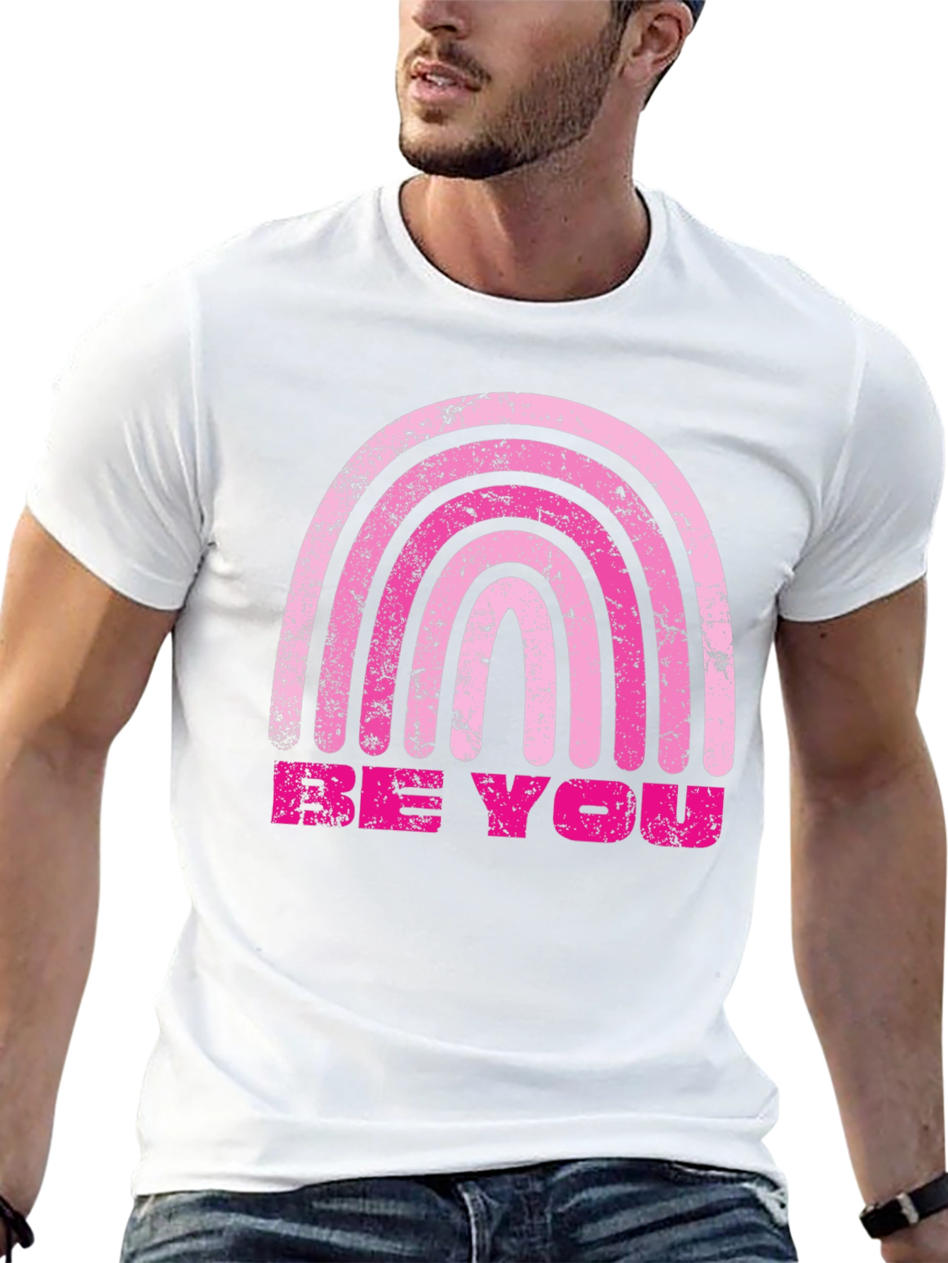 Be You Rainbow Graphic Tee