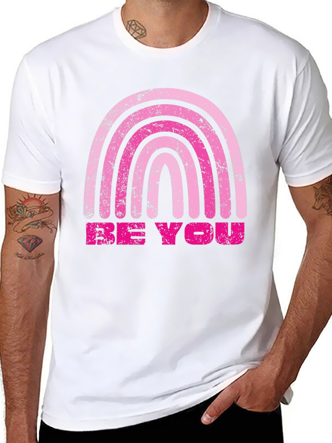 Be You Rainbow Graphic Tee
