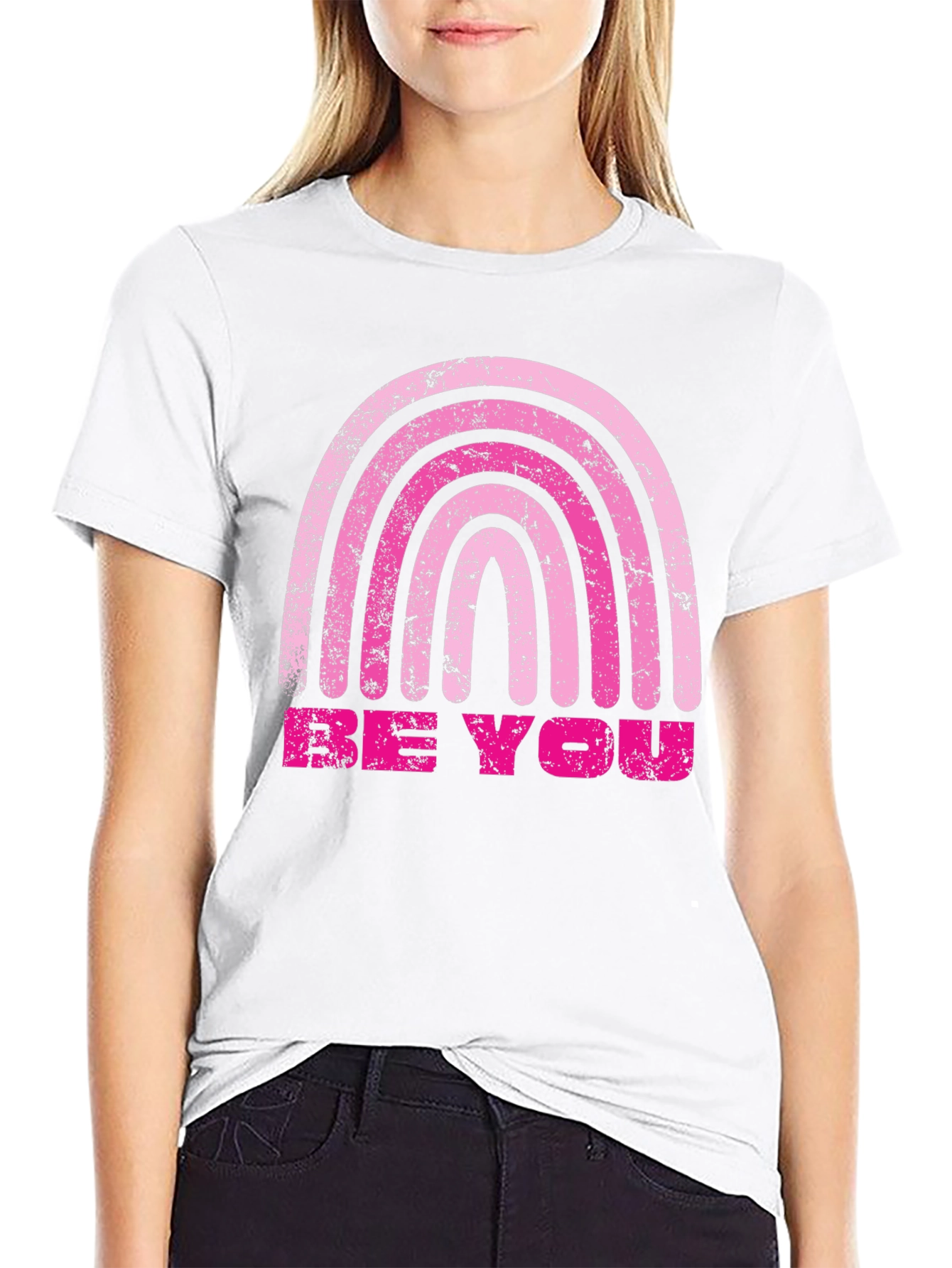 Be You Rainbow Graphic Tee