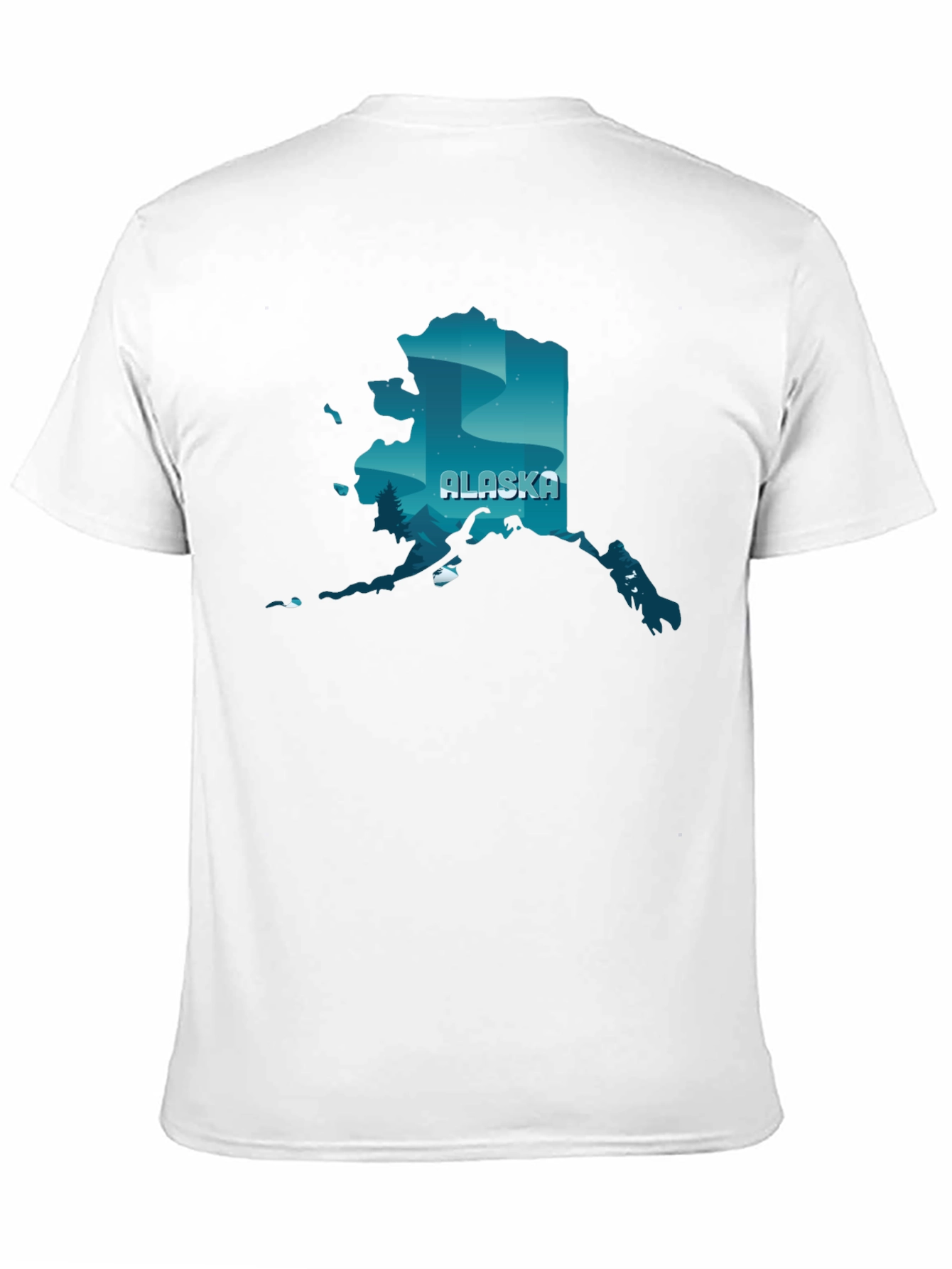 Alaska State Graphic Print Crewneck T-Shirt