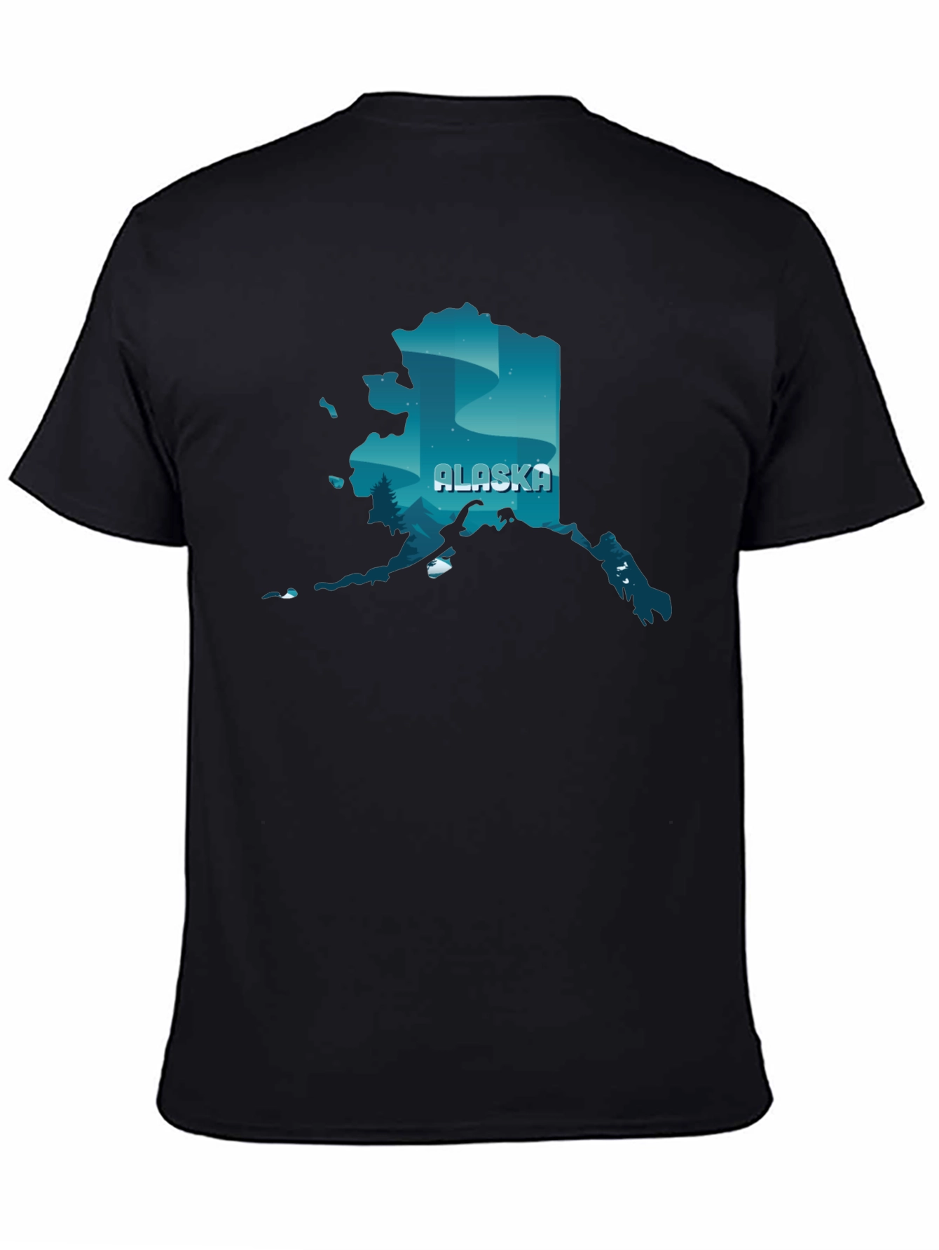 Alaska State Graphic Print Crewneck T-Shirt
