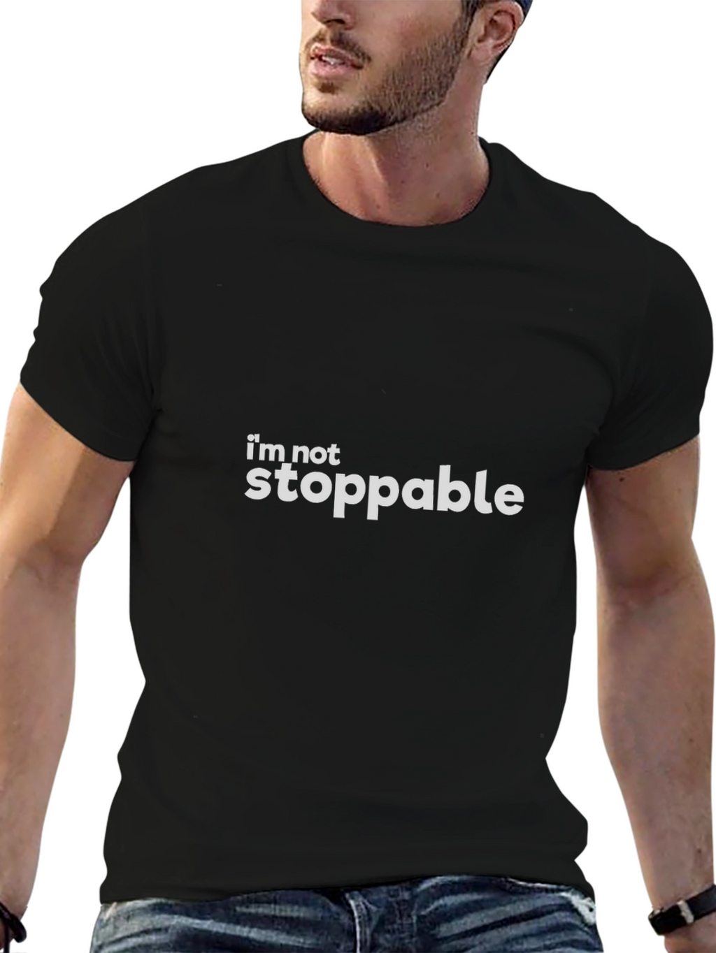 Im Not Stoppable Black T-Shirt