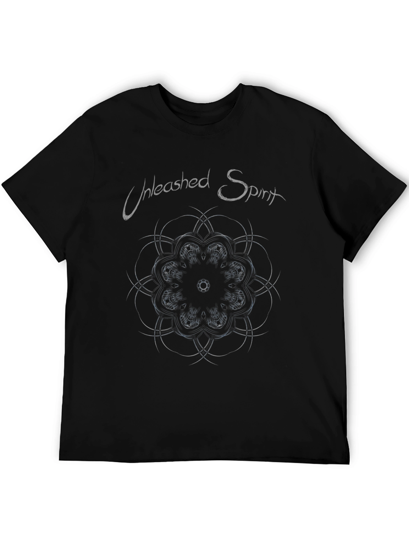 Unleashed Spirit Graphic Tee - Black Cotton Blend
