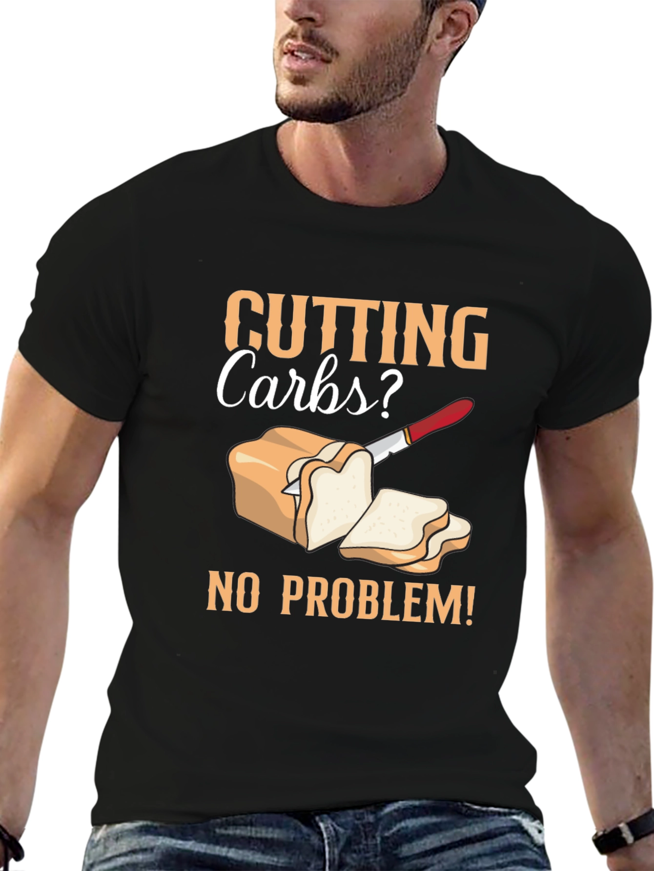 Cutting Carbs? T-Shirt - Diet Humor Tee