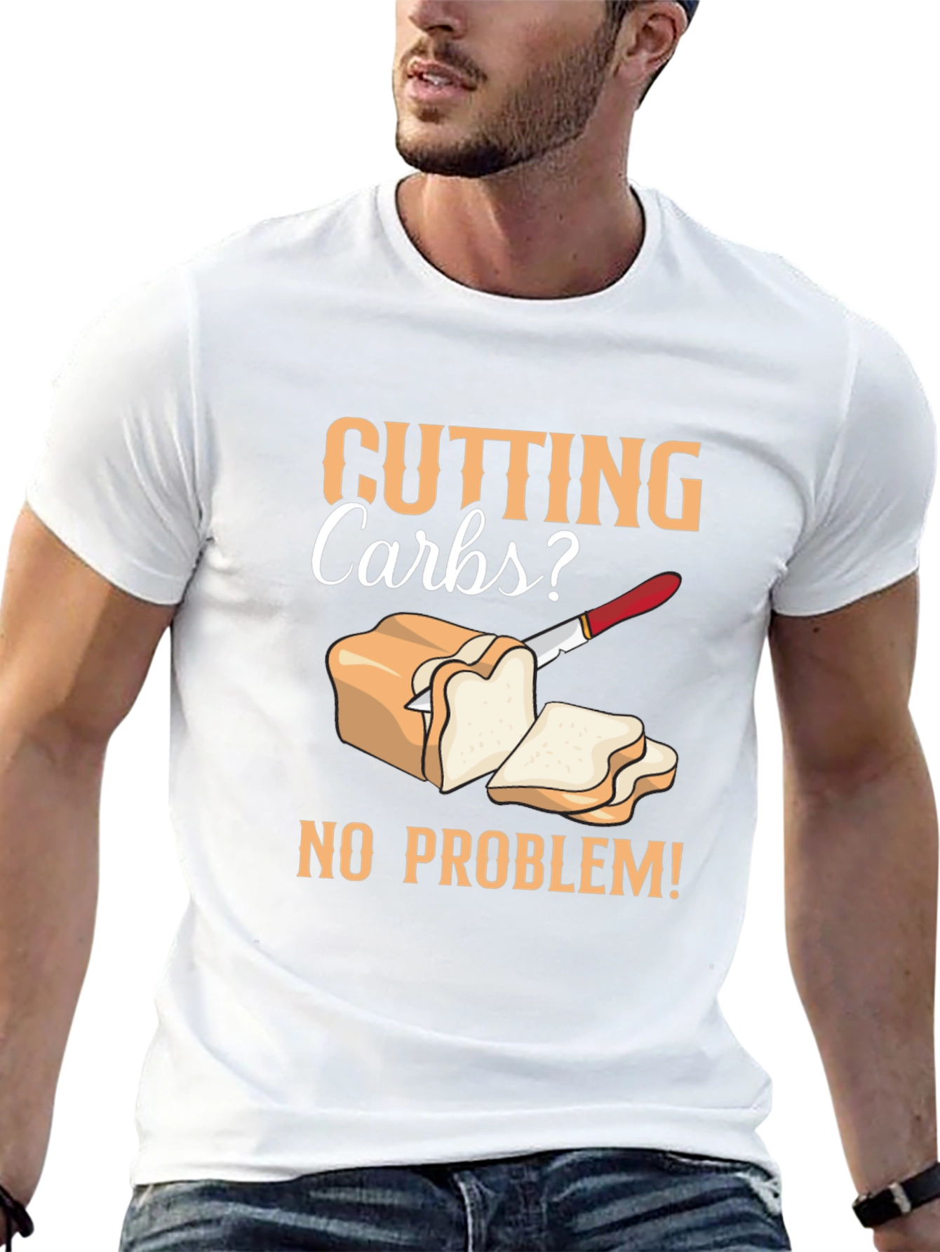 Cutting Carbs? T-Shirt - Diet Humor Tee