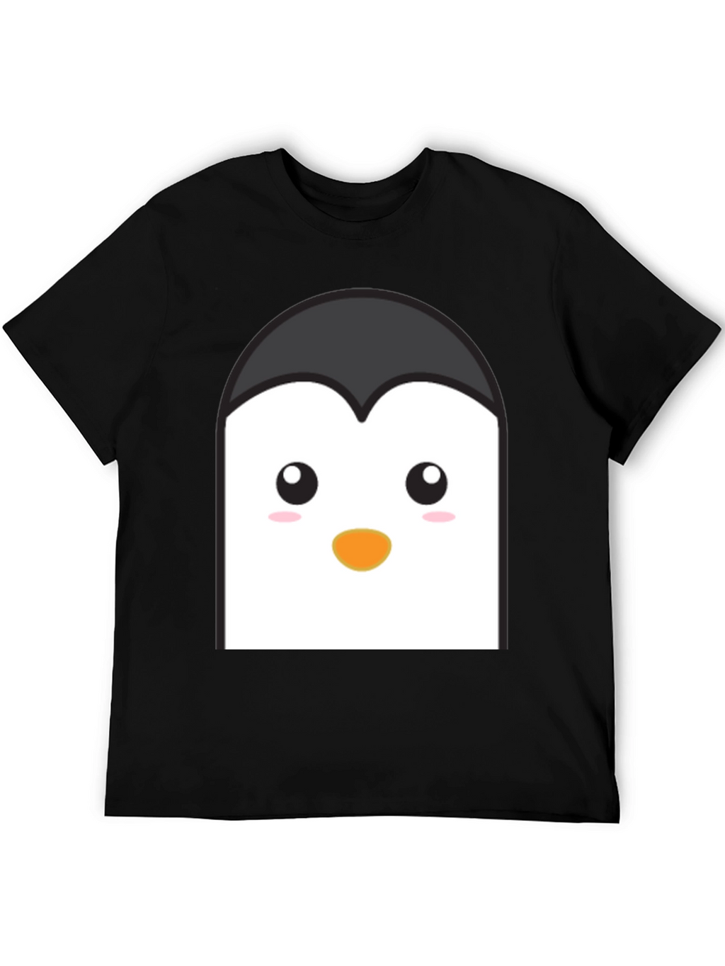 Cute Penguin Face Graphic T-Shirt
