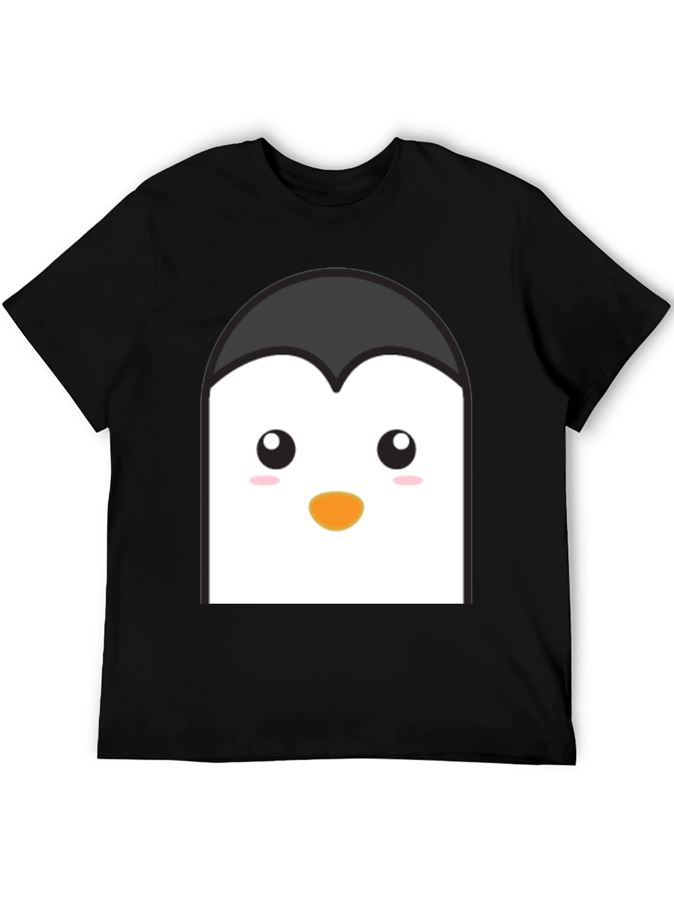 Cute Penguin Face Graphic T-Shirt