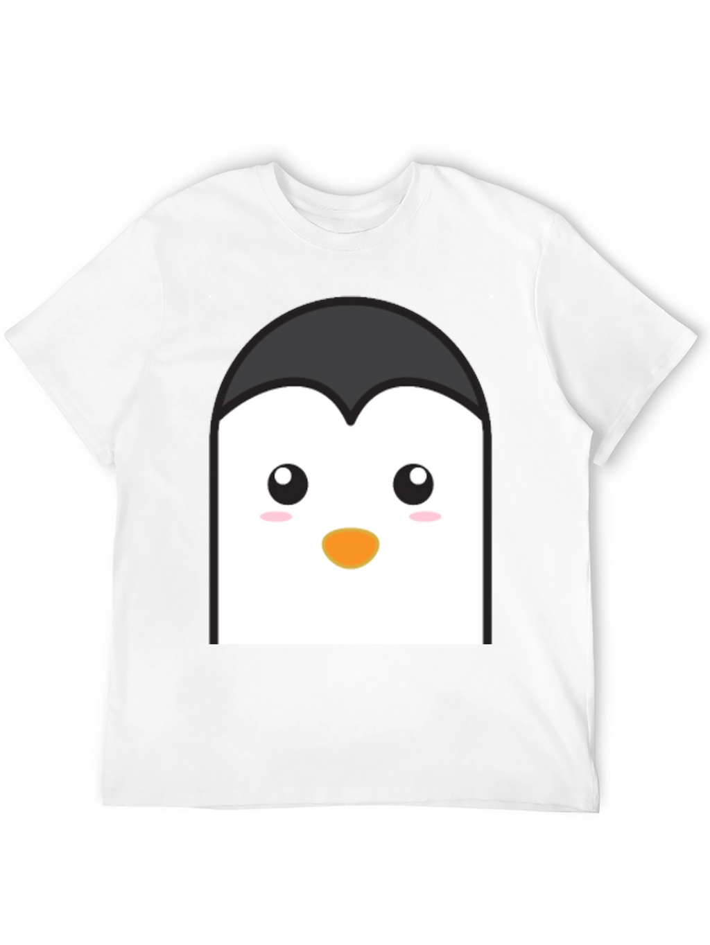 Cute Penguin Face Graphic T-Shirt