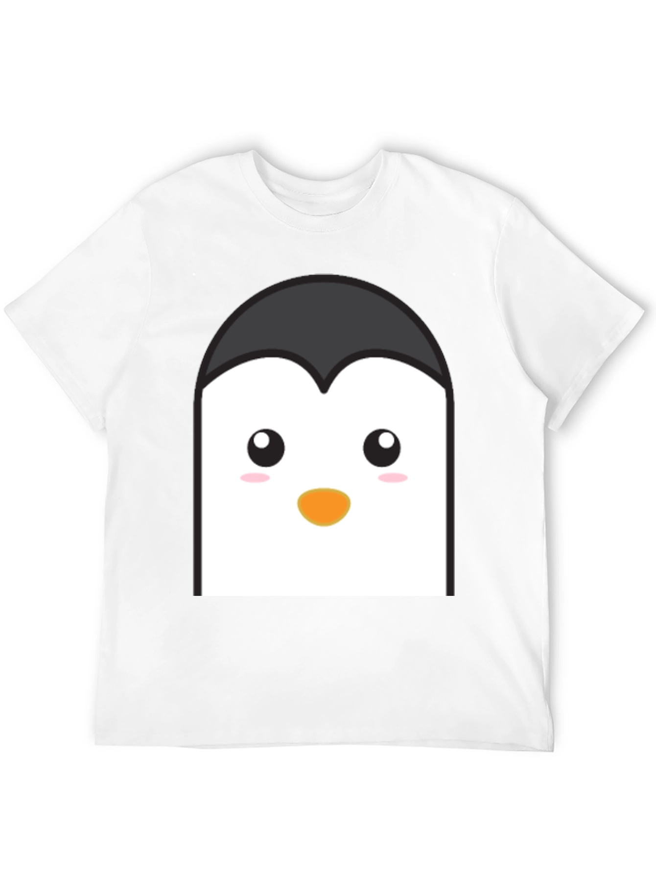 Cute Penguin Face Graphic T-Shirt