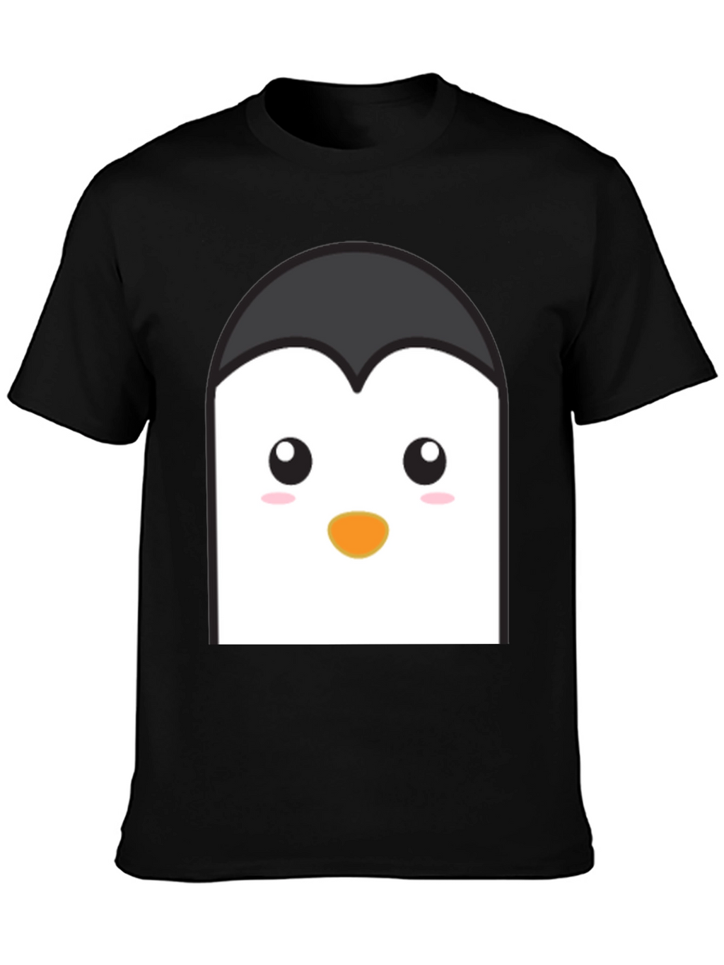 Cute Penguin Face Graphic T-Shirt