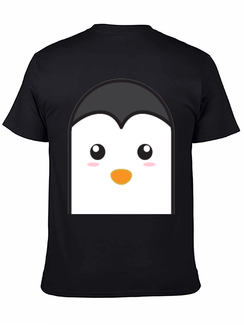 Cute Penguin Face Graphic T-Shirt