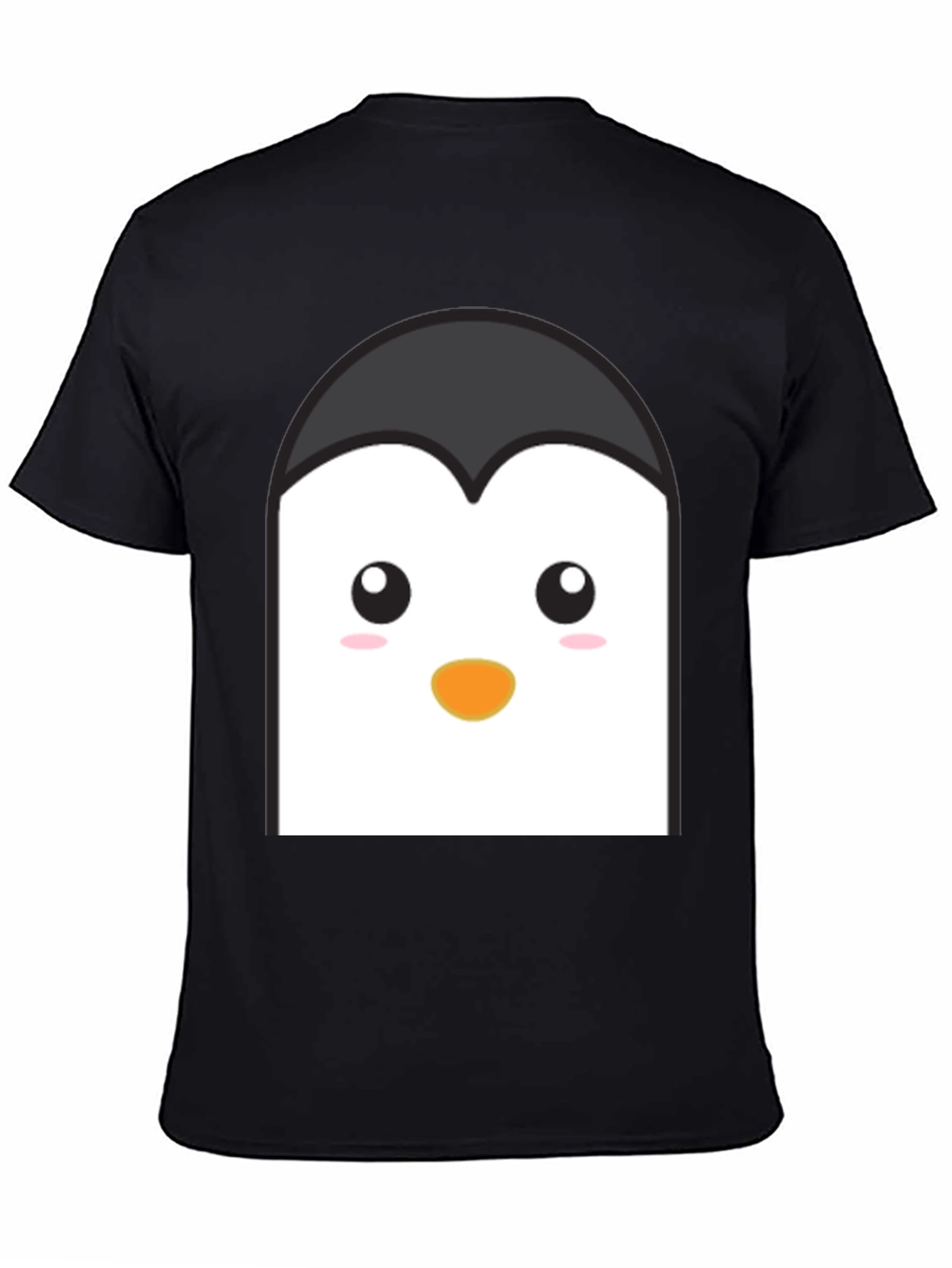 Cute Penguin Face Graphic T-Shirt