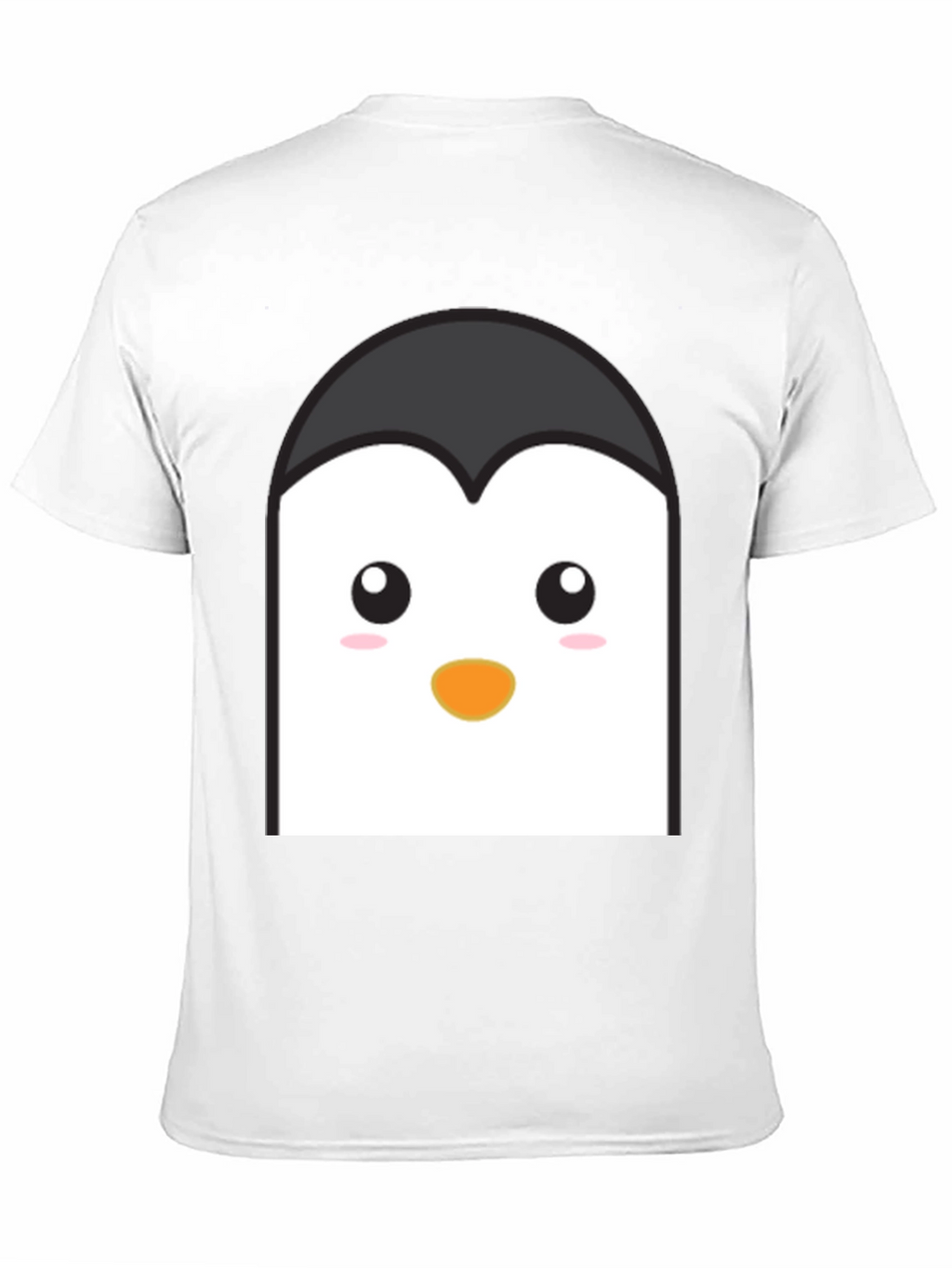 Cute Penguin Face Graphic T-Shirt